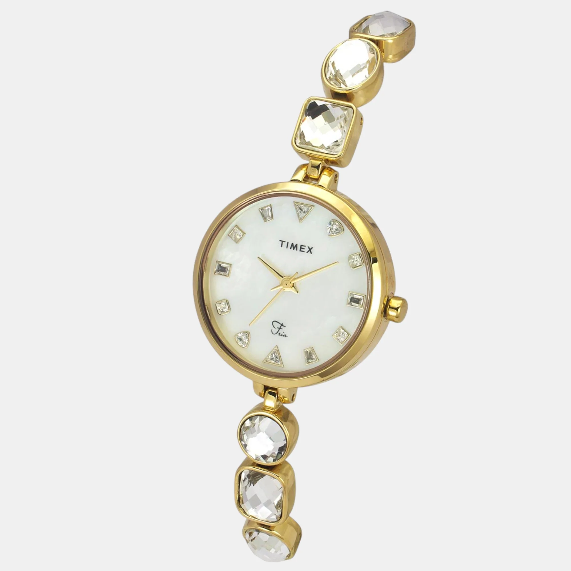Fria Women Quartz Mother Of Pearl Dial Analog Brass Watch TWEL17304 - Image 2