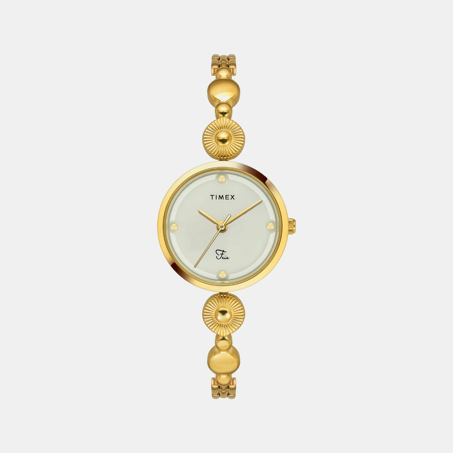 Fria Women Quartz Mother Of Pearl Dial Analog Brass Watch TWEL18200