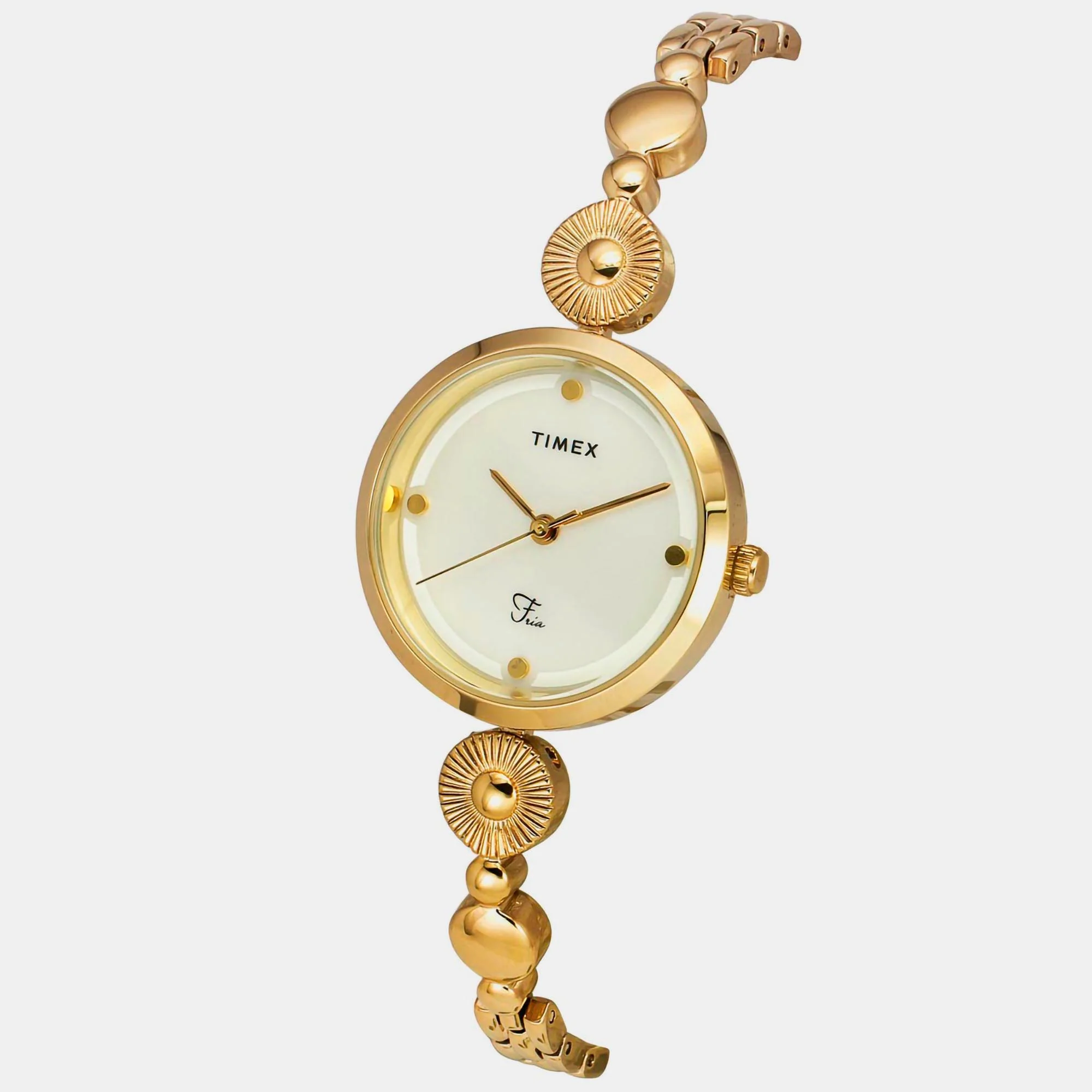 Fria Women Quartz Mother Of Pearl Dial Analog Brass Watch TWEL18200 - Image 5