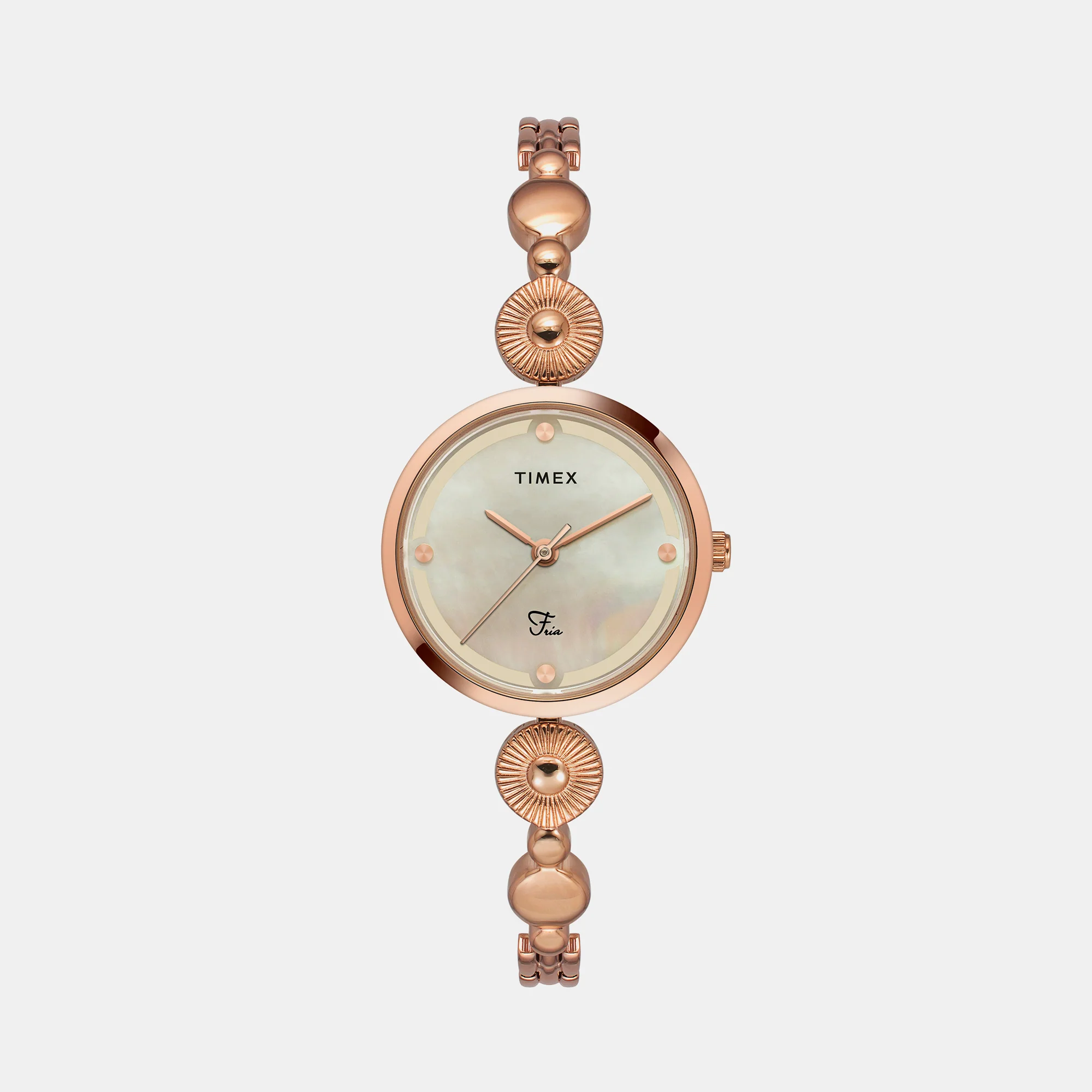 Fria Women Quartz Mother Of Pearl Dial Analog Brass Watch TWEL18201 - Image 2