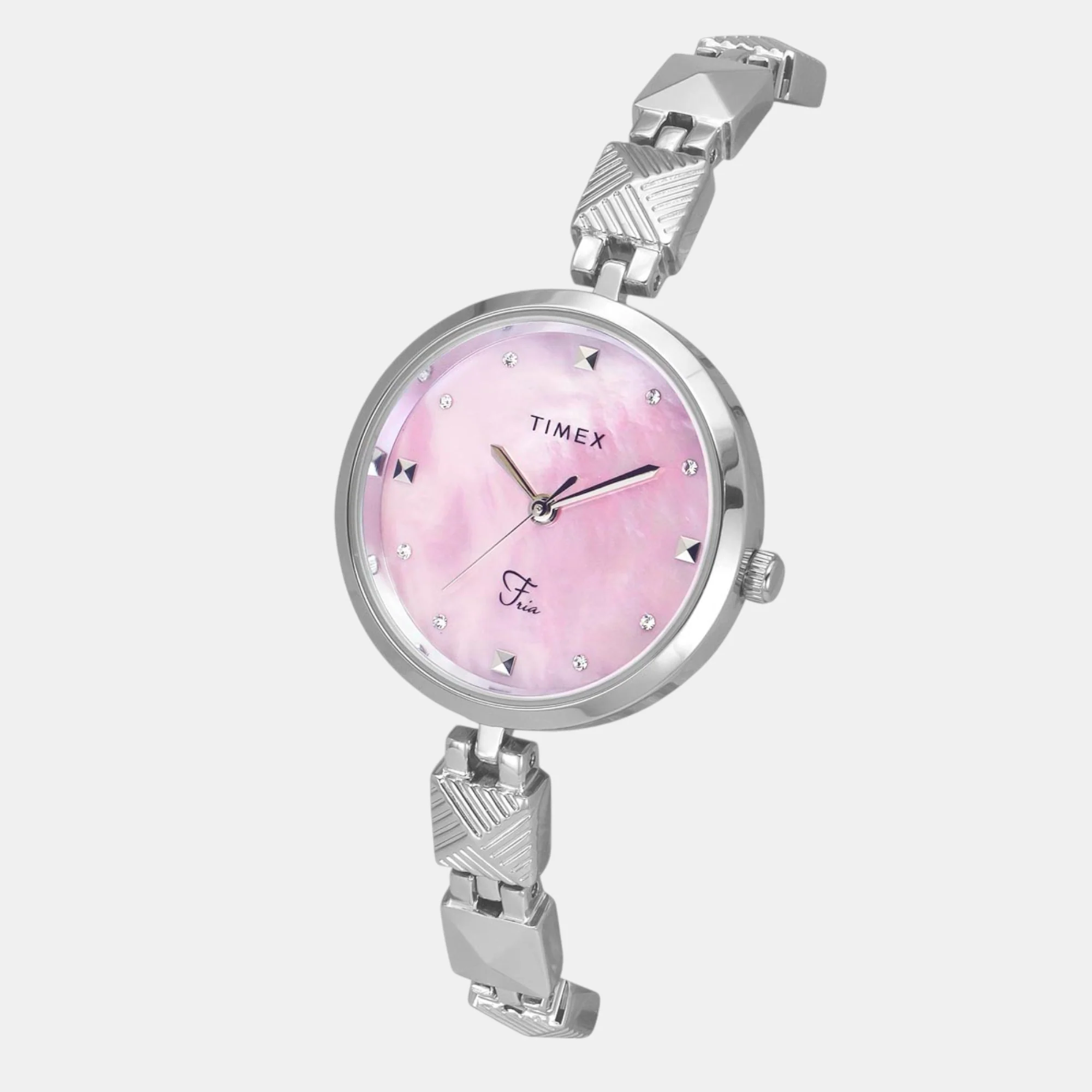 Fria Women Quartz Mother Of Pearl Dial Analog Brass Watch TWEL18307 - Image 3
