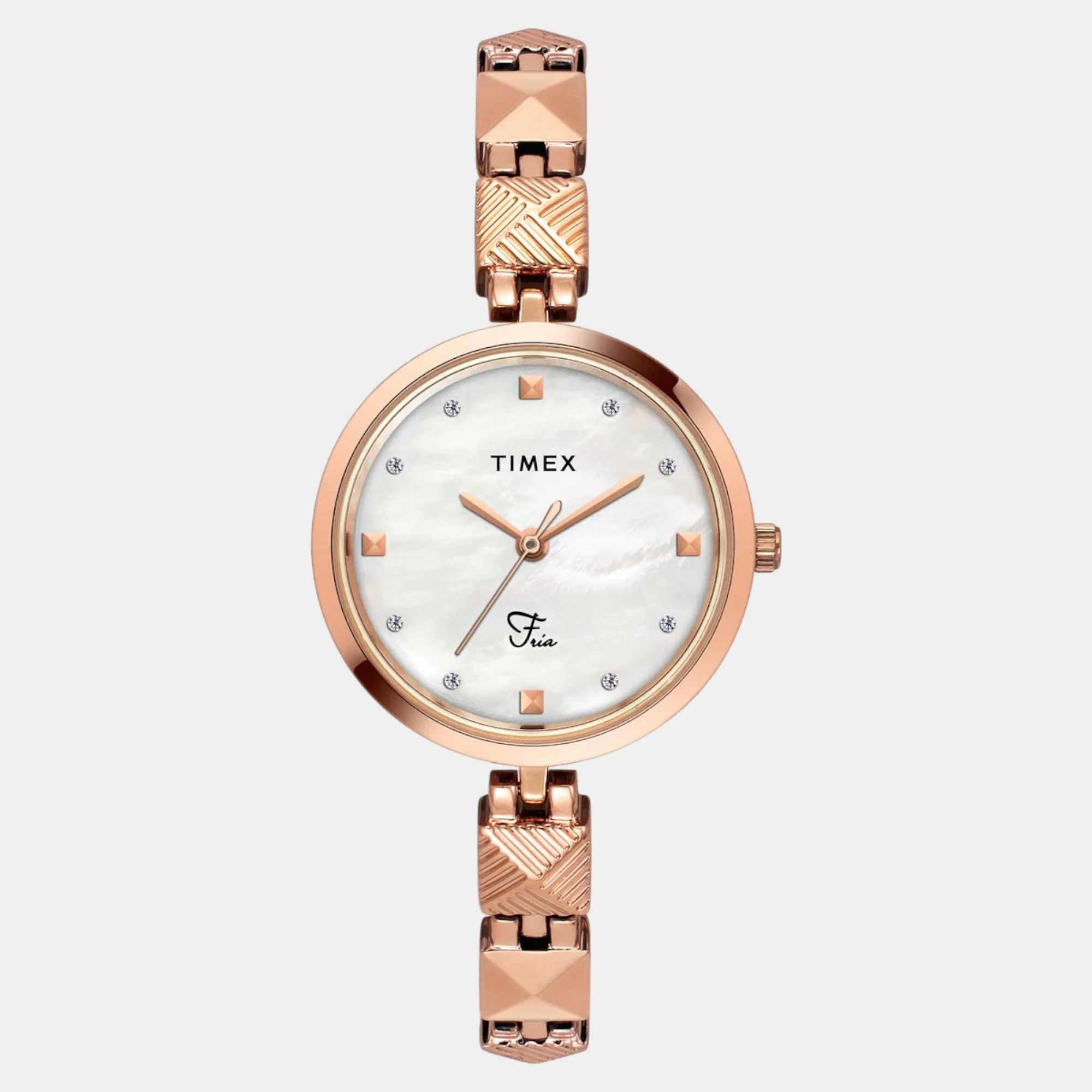 Fria Women Quartz Mother Of Pearl Dial Analog Brass Watch TWEL18309 - Image 2