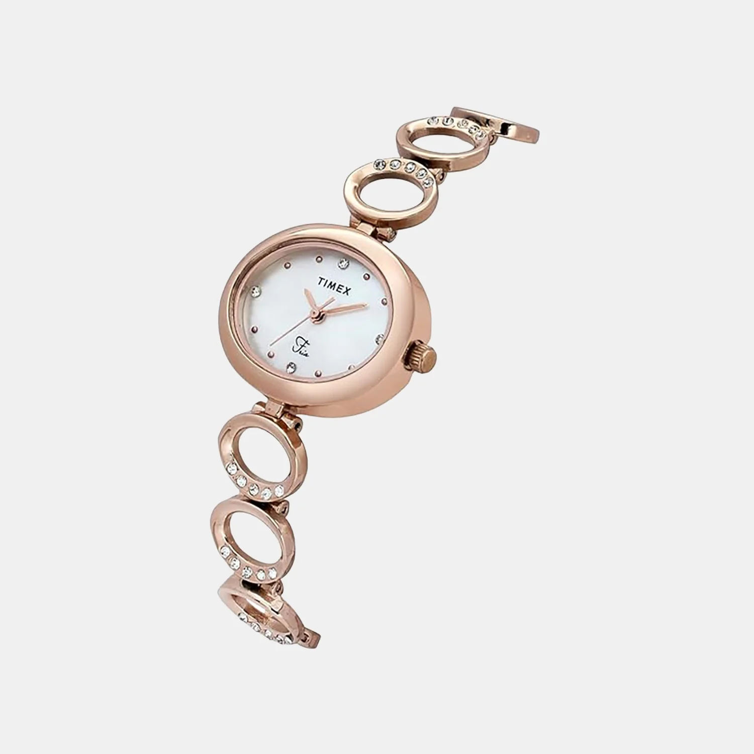 Fria Women Quartz Mother of Pearl Dial Analog Brass Watch TWEL24002 - Image 2