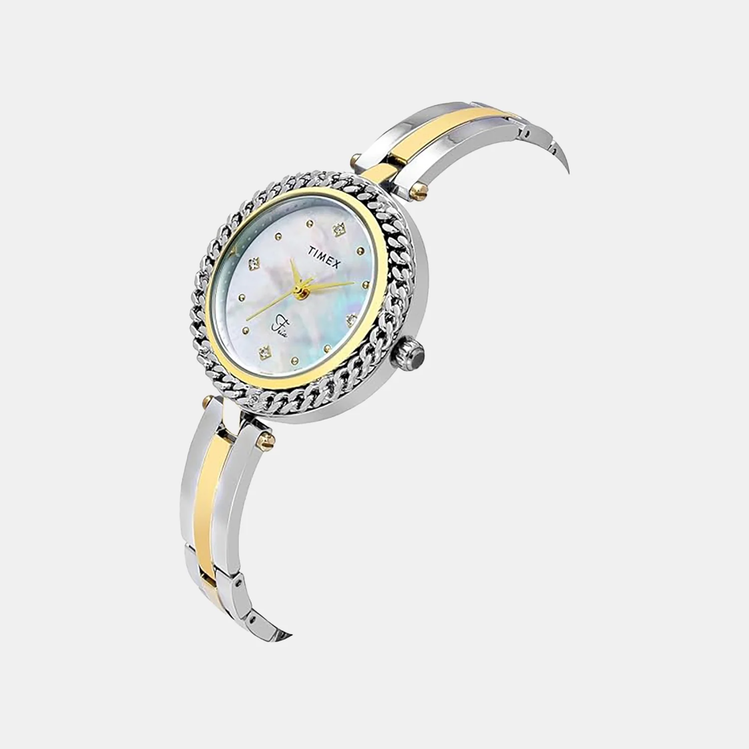 Fria Women Quartz Mother of Pearl Dial Analog Brass Watch TWEL24101 - Image 2
