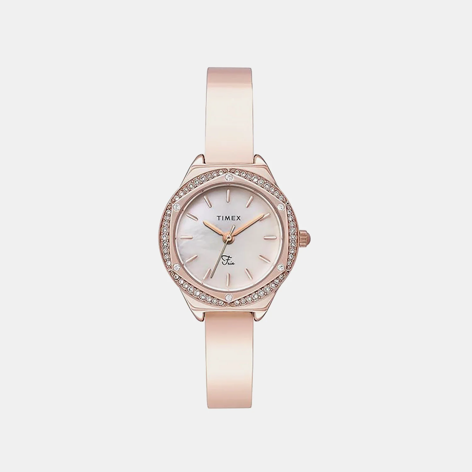 Fria Women Quartz Mother of Pearl Dial Analog Brass Watch TWEL24201