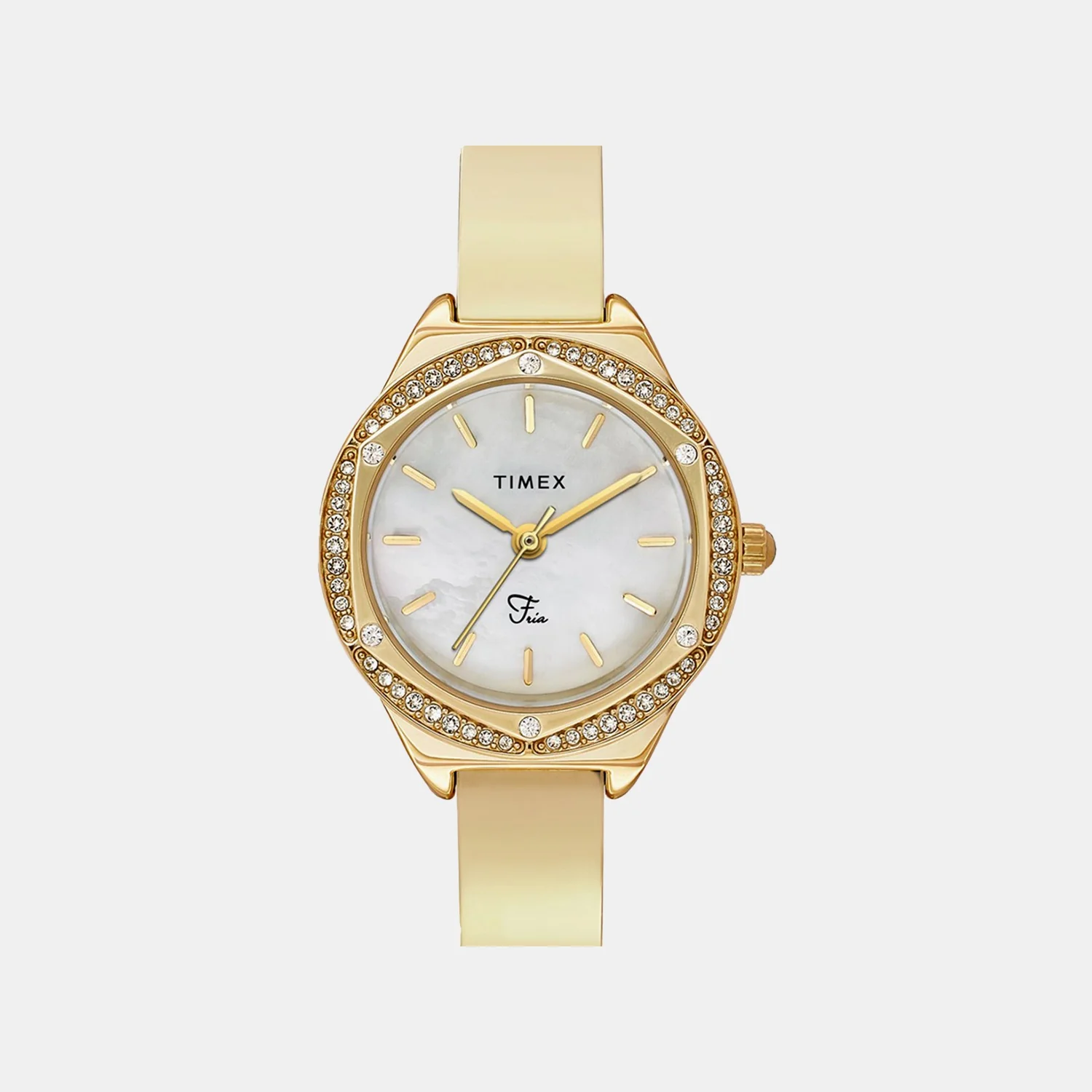 Fria Women Quartz Mother of Pearl Dial Analog Brass Watch TWEL24202 - Image 2