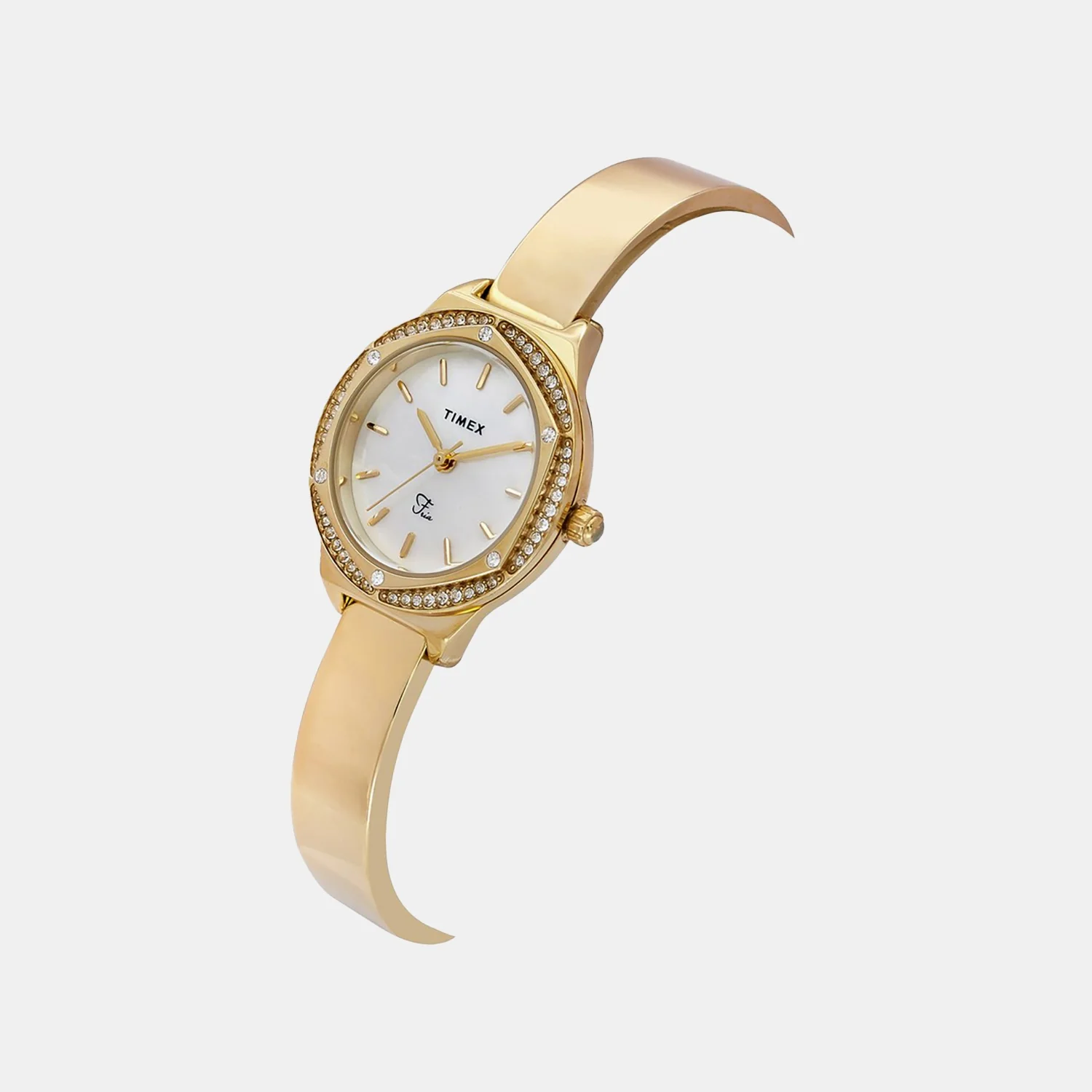 Fria Women Quartz Mother of Pearl Dial Analog Brass Watch TWEL24202 - Image 3