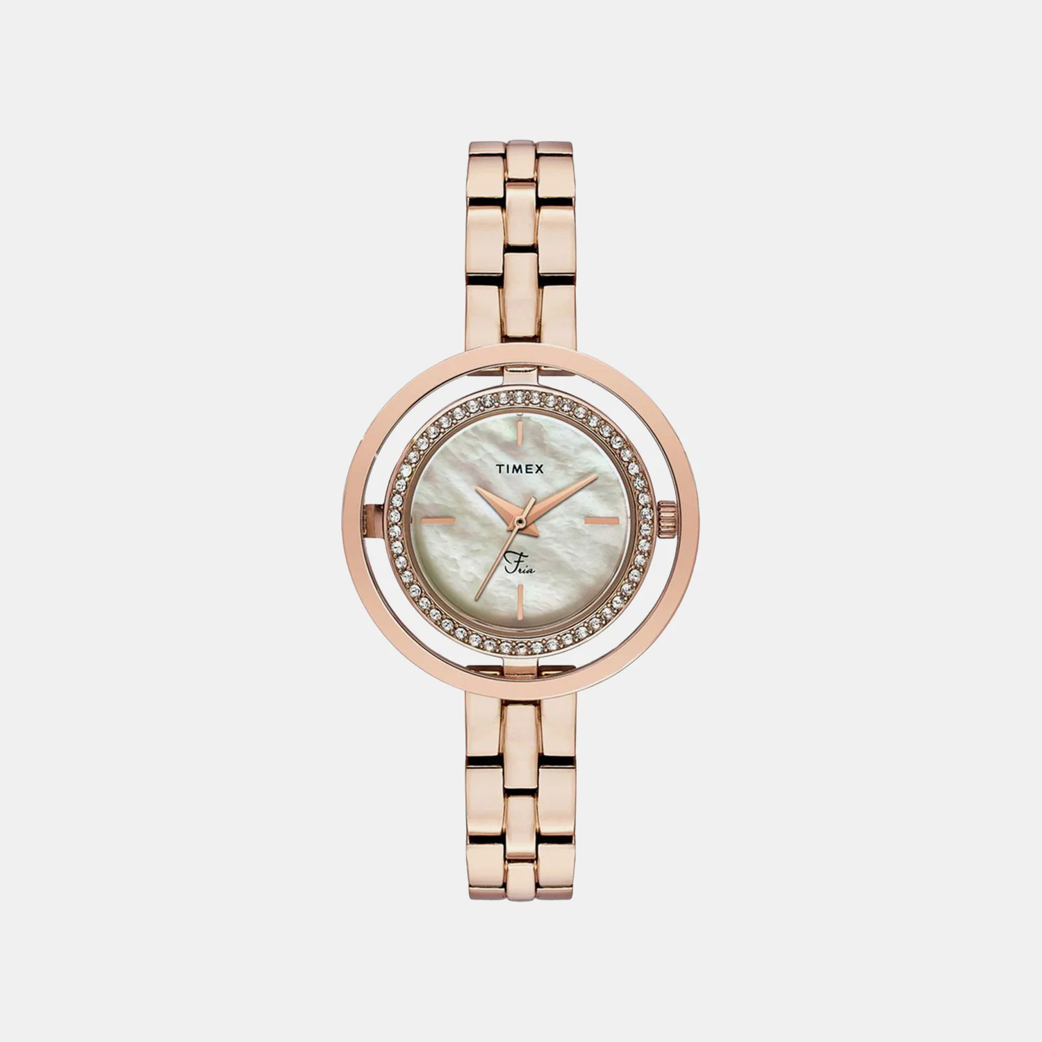 Fria Women Quartz Mother of Pearl Dial Analog Brass Watch TWEL24300