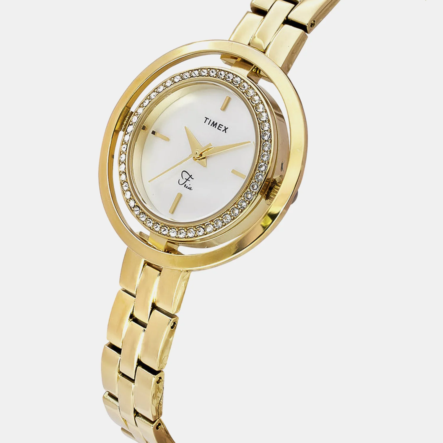 Fria Women Quartz Mother of Pearl Dial Analog Brass Watch TWEL24301 - Image 2