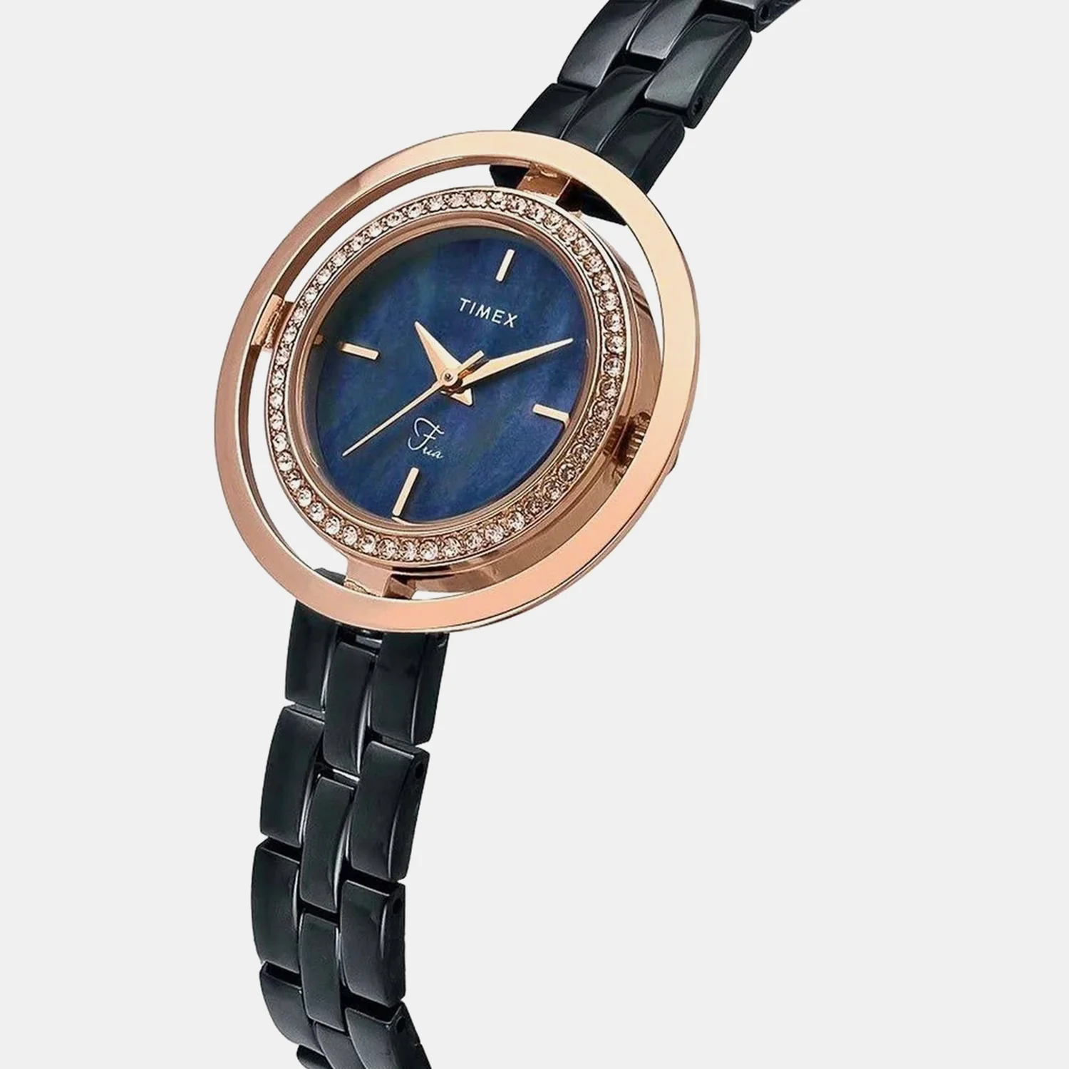 Fria Women Quartz Mother of Pearl Dial Analog Brass Watch TWEL24303 - Image 2