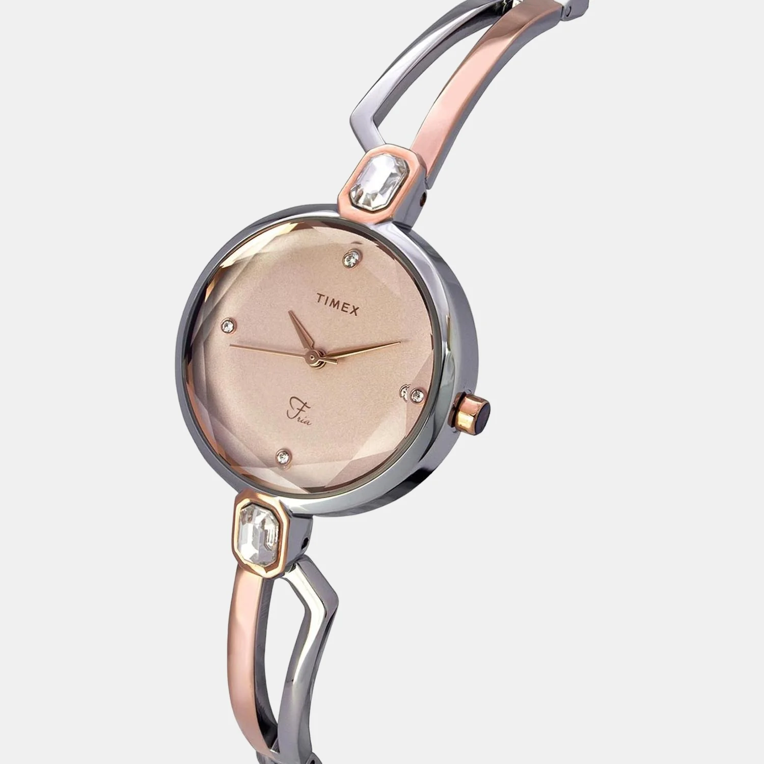 Fria Women Quartz Rose Gold Dial Analog Stainless Steel Watch TWEL15101 - Image 4