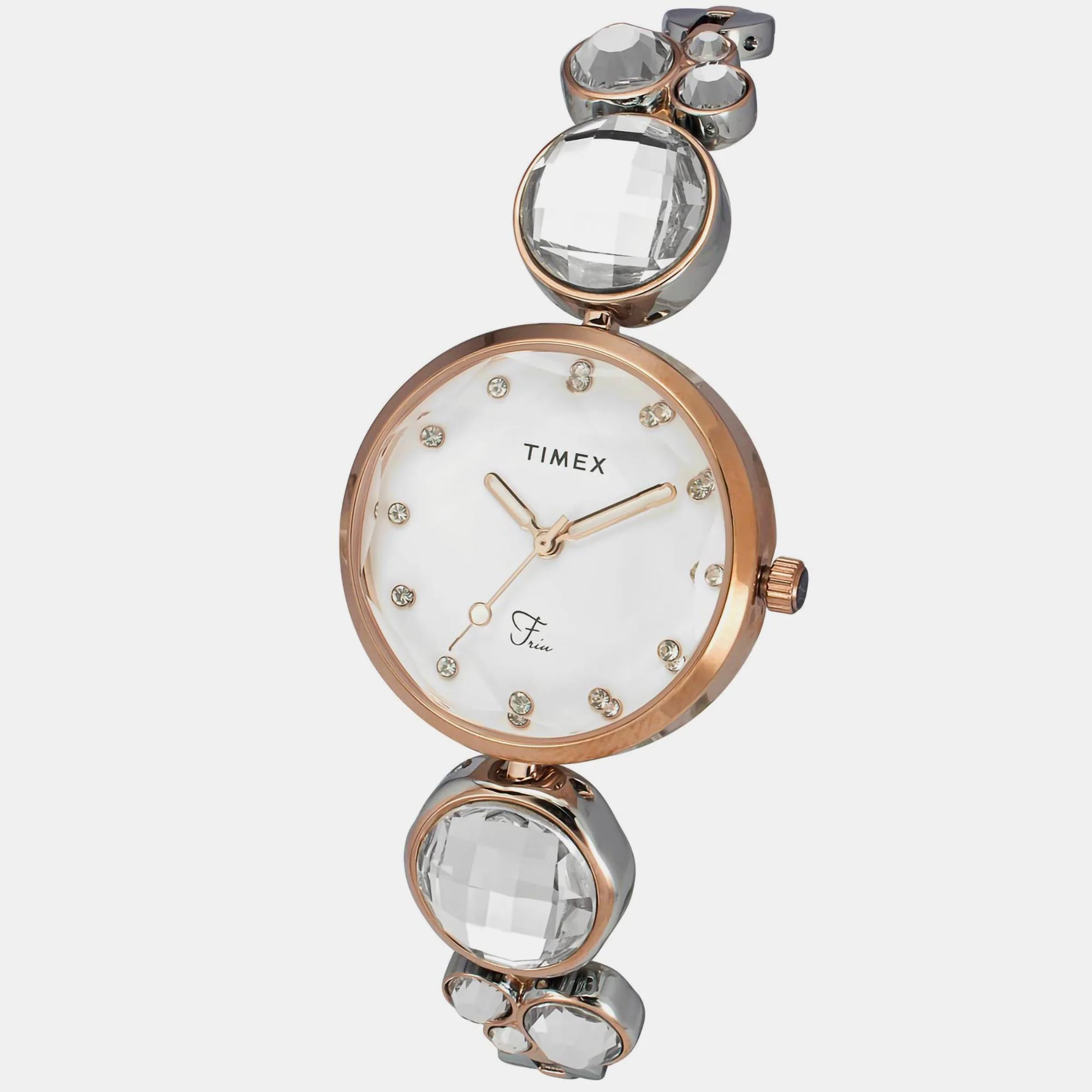 Fria Women Quartz Silver Dial Analog Brass Watch TWEL17002 - Image 3