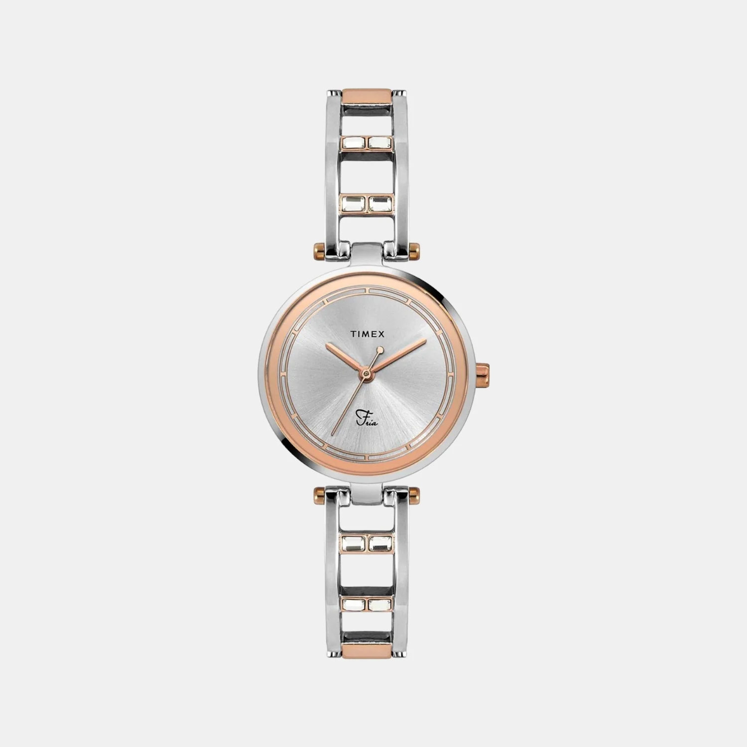 Fria Women Quartz Silver Dial Analog Stainless Steel Watch TWEL15301