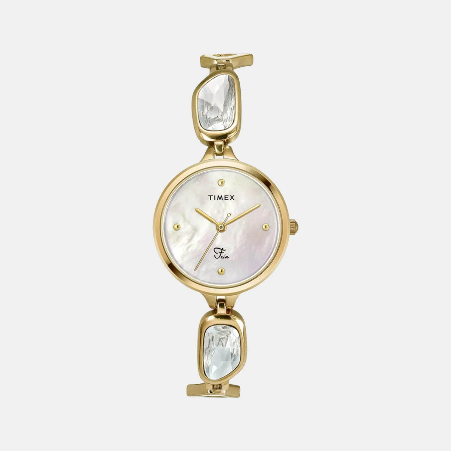 Fria Women Quartz Two Tone Dial Analog Stainless Steel Watch TWEL15900