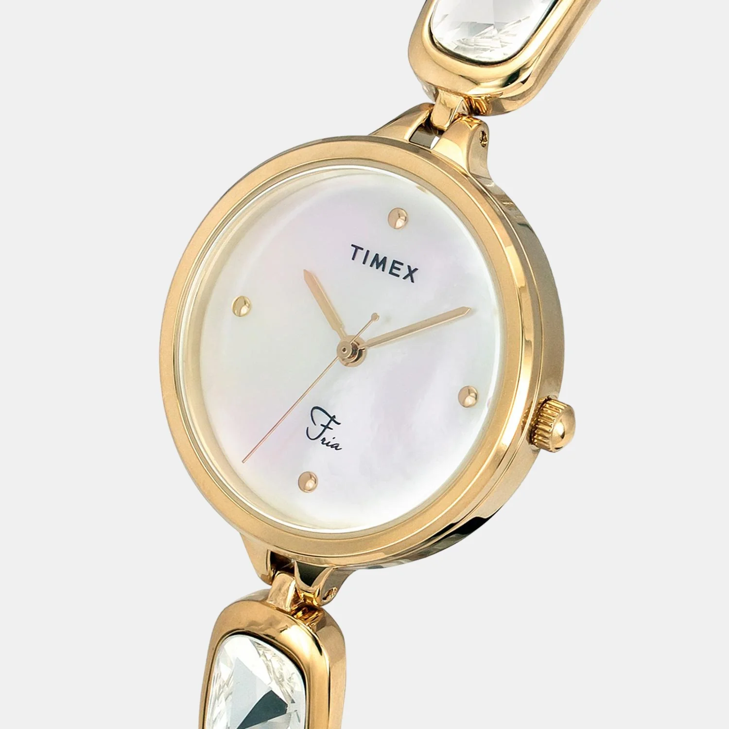 Fria Women Quartz Two Tone Dial Analog Stainless Steel Watch TWEL15900 - Image 5