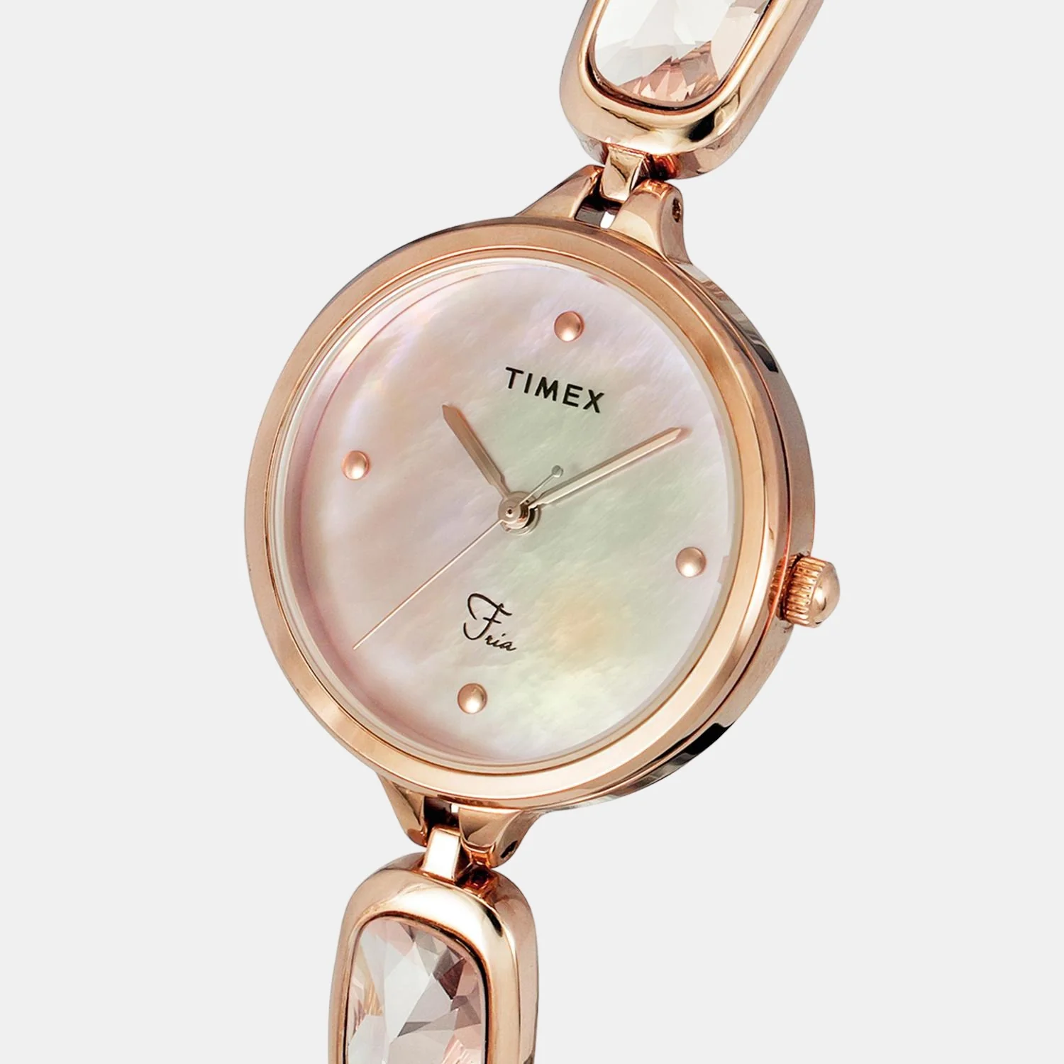Fria Women Quartz Two Tone Dial Analog Stainless Steel Watch TWEL15902 - Image 5