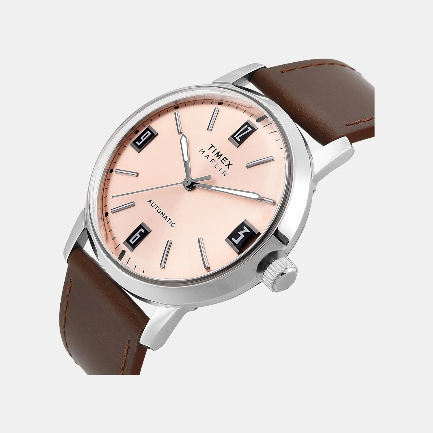 Marlin Men Automatic Pink Dial Analog Leather Watch TWEG26701 - Image 2
