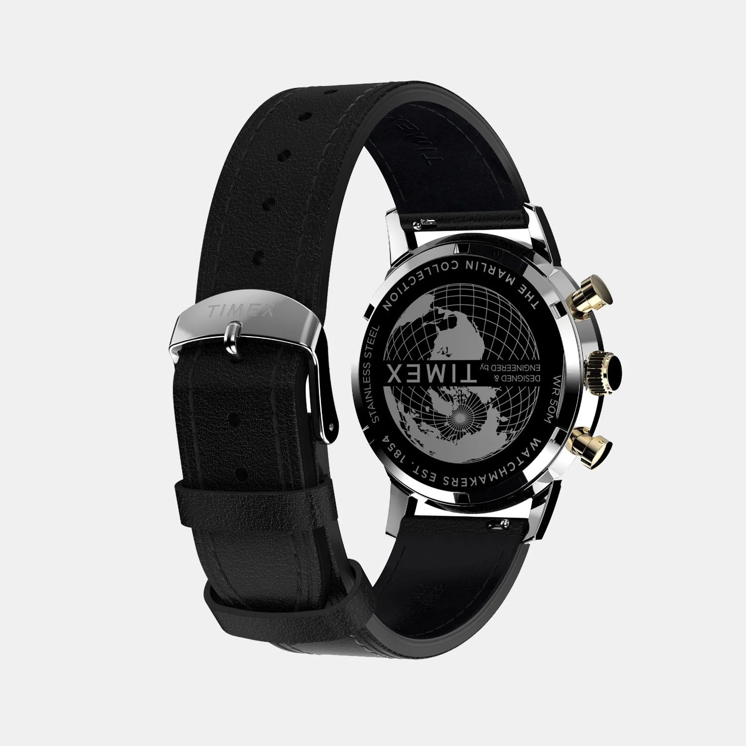 Marlin Men Quartz Black Dial Chronograph Leather Watch TW2W51500UJ - Image 4