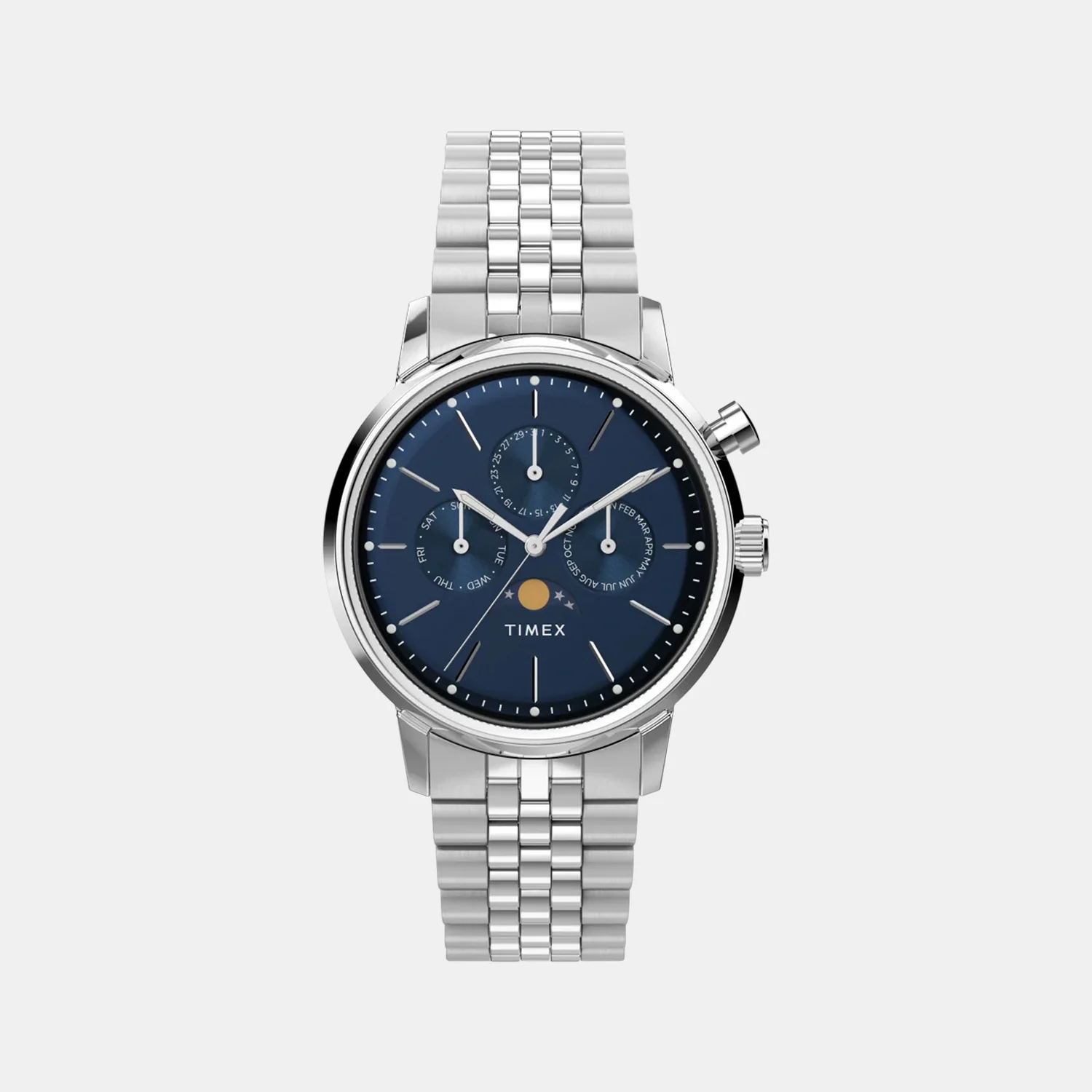 Marlin Men Quartz Blue Dial Analog Stainless Steel Watch TW2W51300UJ