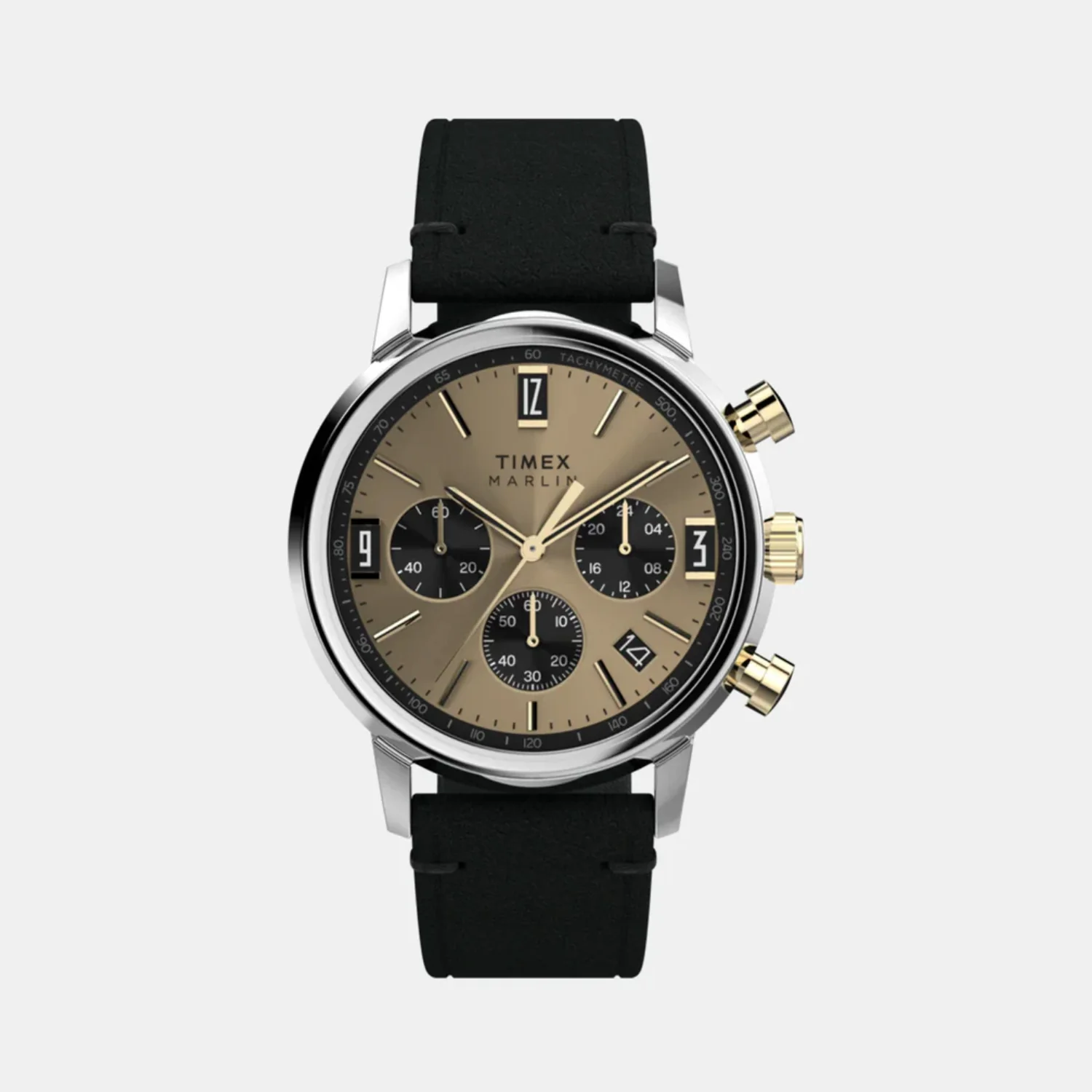 Marlin Men Quartz Champagne Dial Chronograph Leather Watch TW2W60300UJ