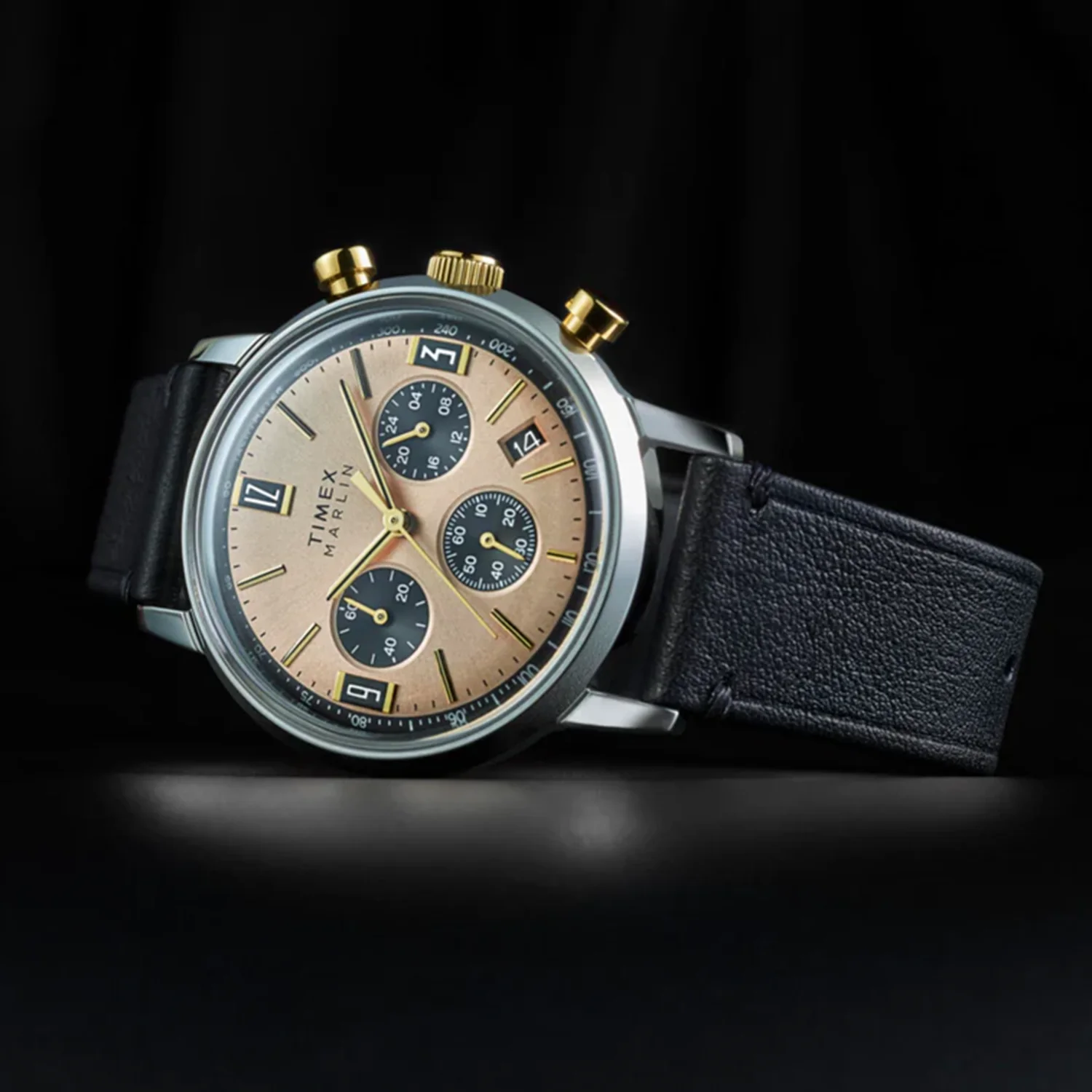 Marlin Men Quartz Champagne Dial Chronograph Leather Watch TW2W60300UJ - Image 7
