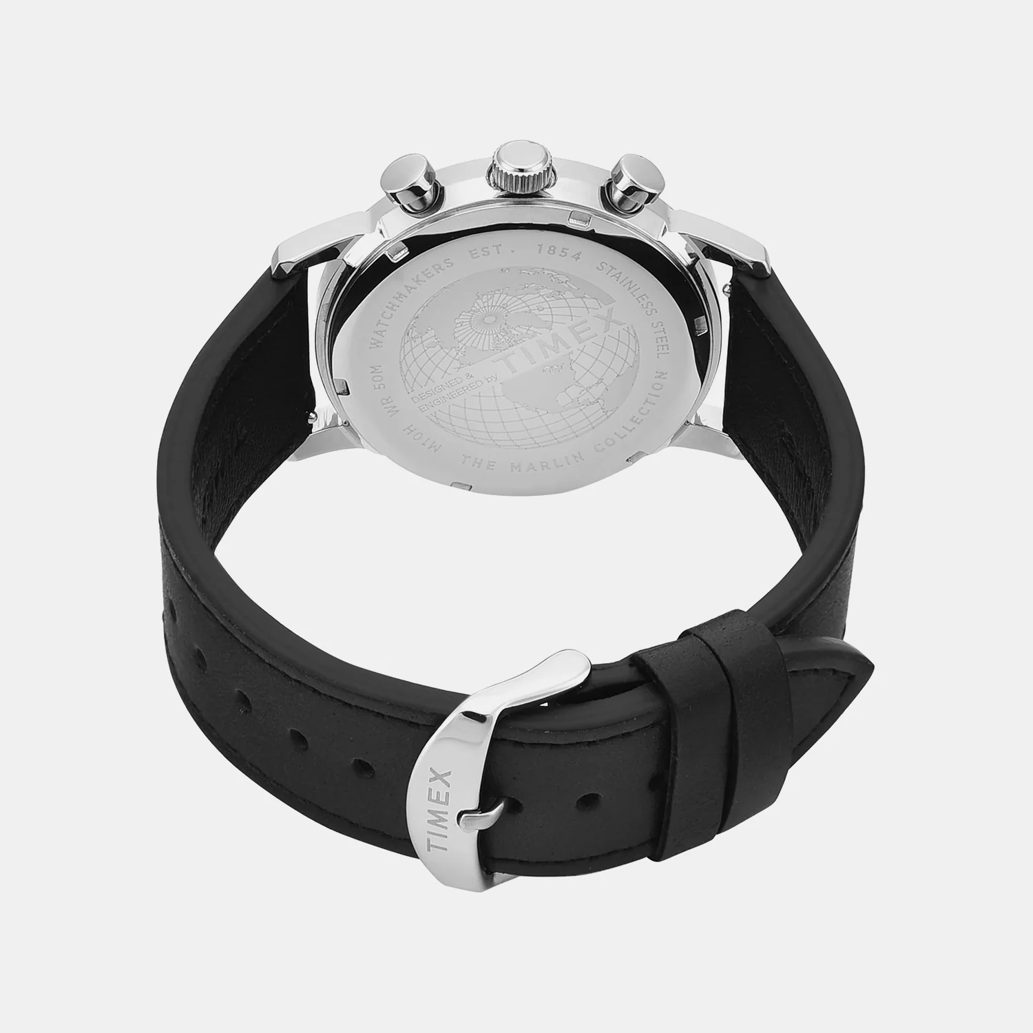 Marlin Men Quartz Silver Dial Chronograph Leather Watch TWEG26703 - Image 7