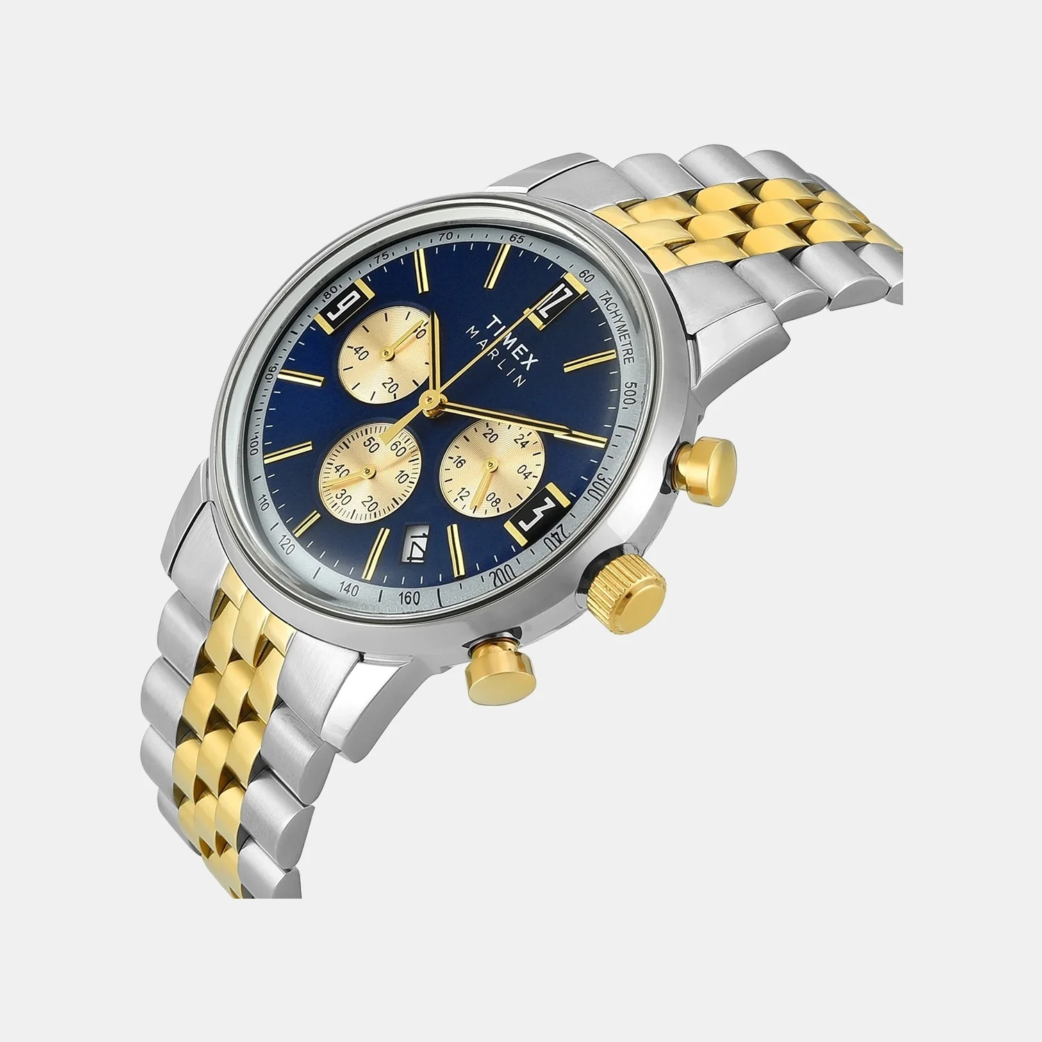 Men Quartz Silver Dial Chronograph Stainless Steel Watch TWEG26708 - Image 2