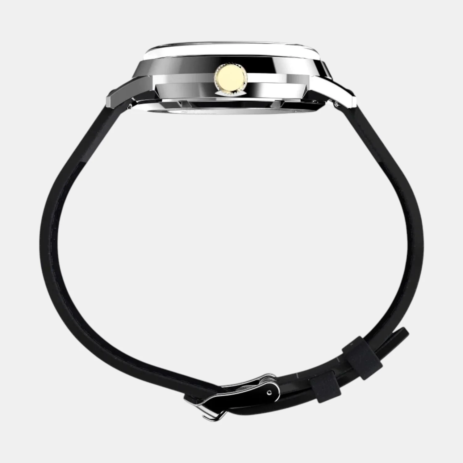 Men Automatic Black Dial Analog Leather Watch TW2W33900U9 - Image 3