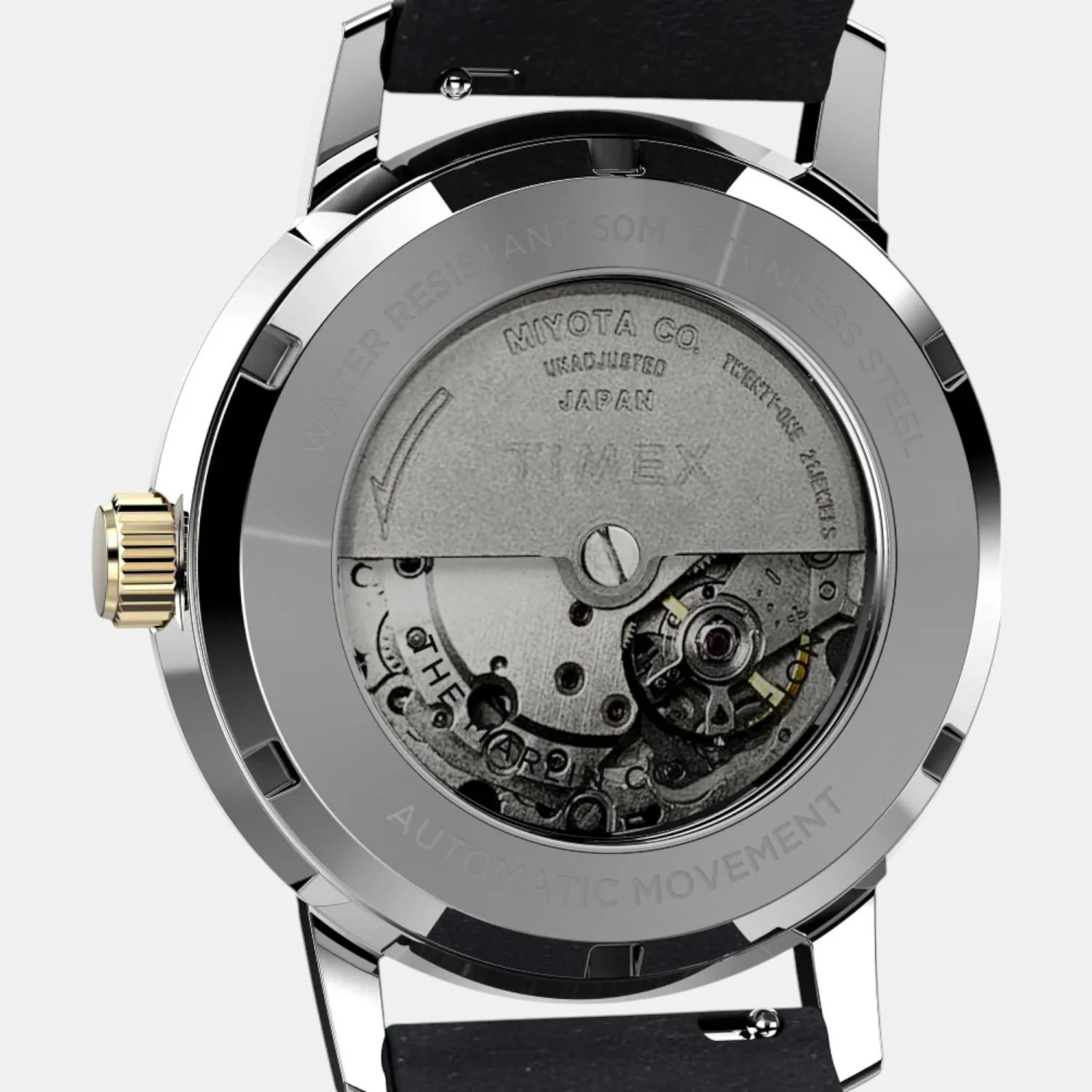 Men Automatic Black Dial Analog Leather Watch TW2W33900U9 - Image 5