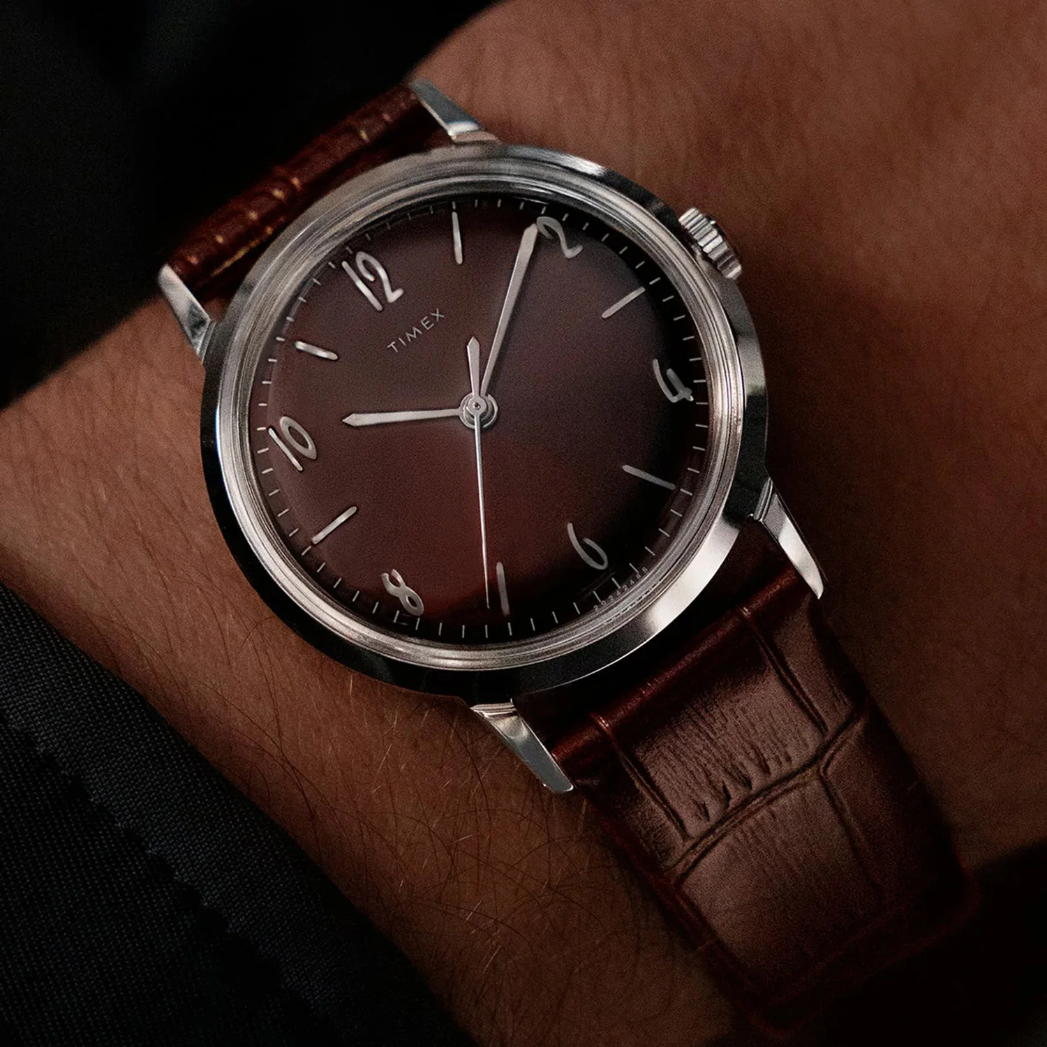 Men Mechanical Brown Dial Analog Leather Watch TW2W93300UJ - Image 5