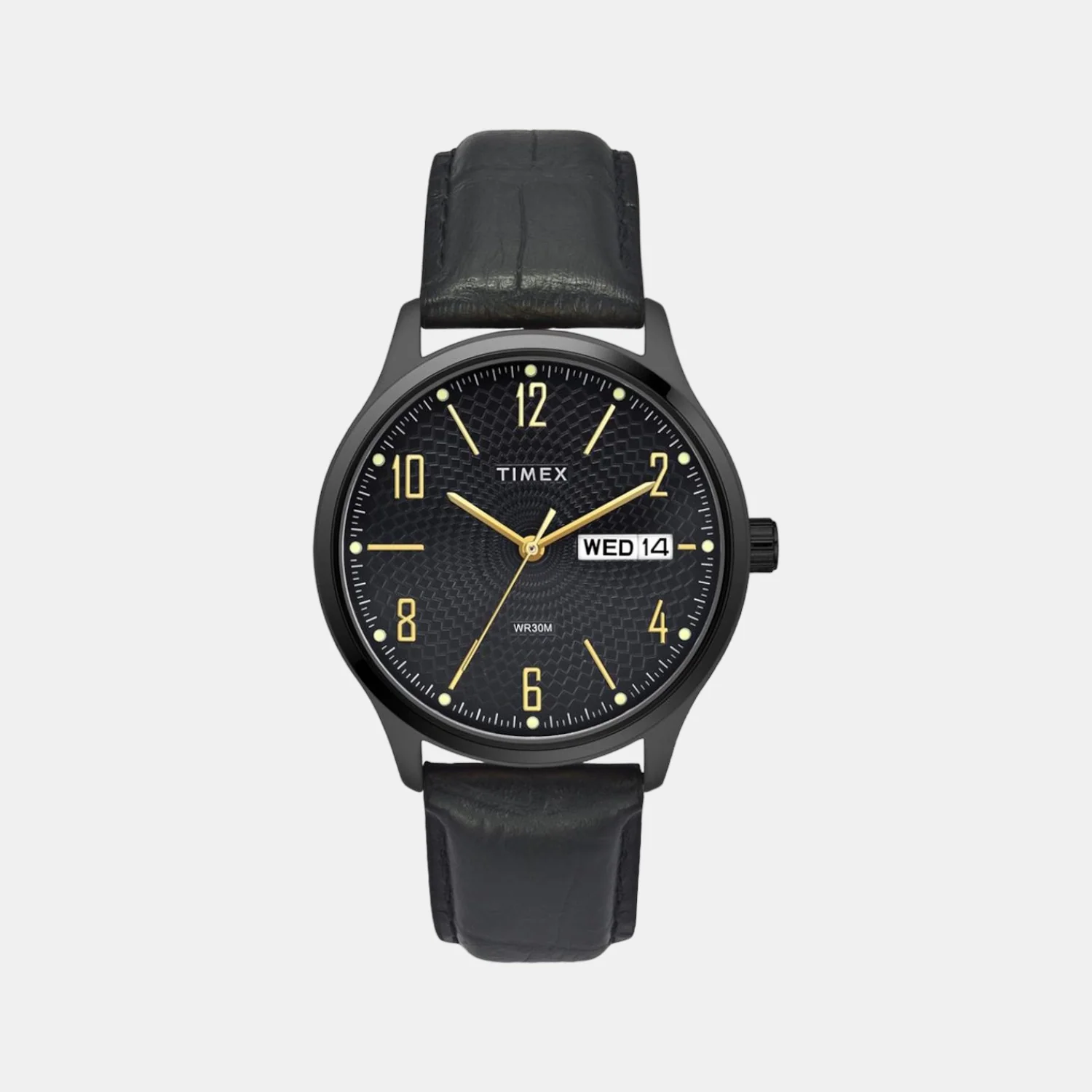 Men Quartz Black Dial Analog Leather Watch TW0TG6517