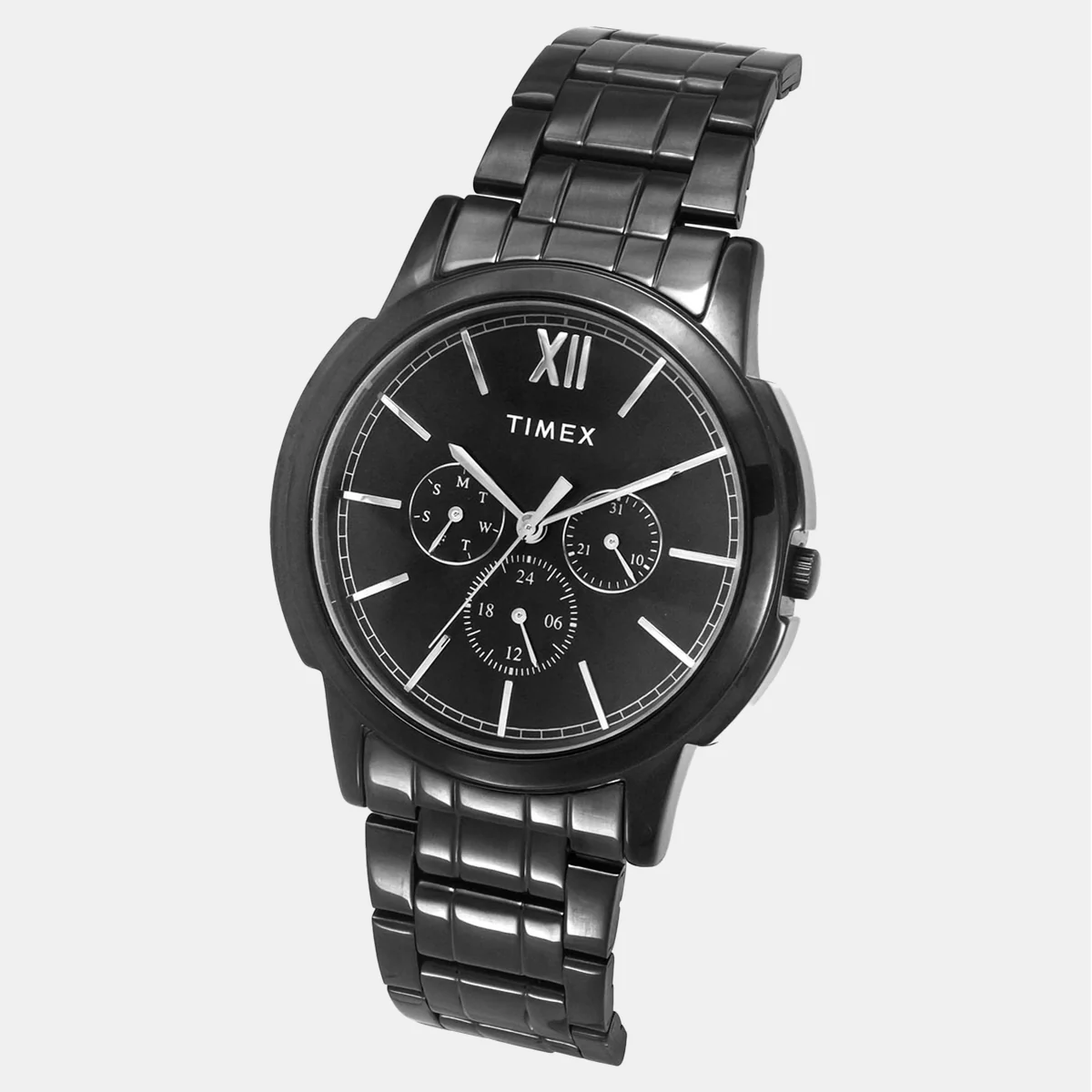 Men Quartz Black Dial Multi-Function Stainless Steel Watch TW000U323 - Image 2