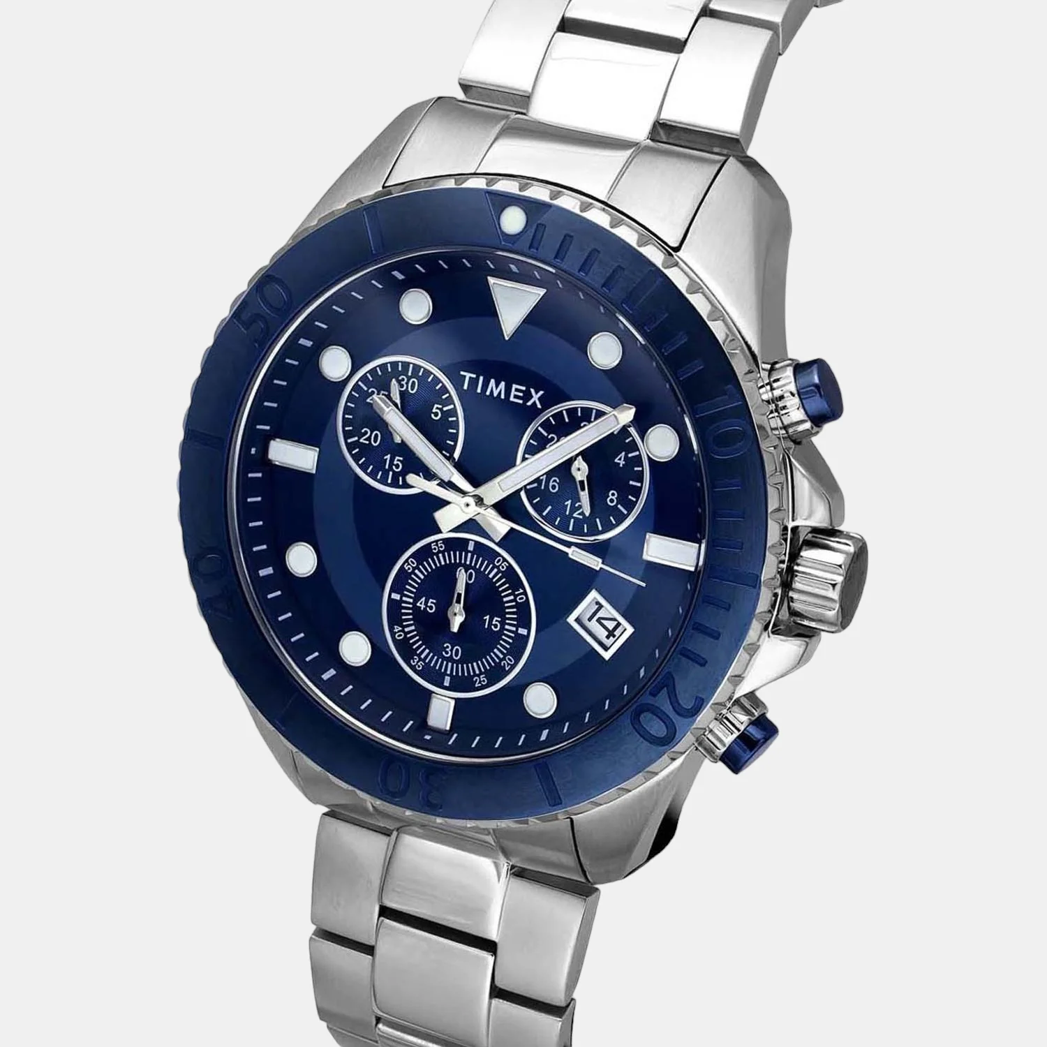 Men Quartz Blue Dial Chronograph Stainless Steel Watch TWEG20103 - Image 2