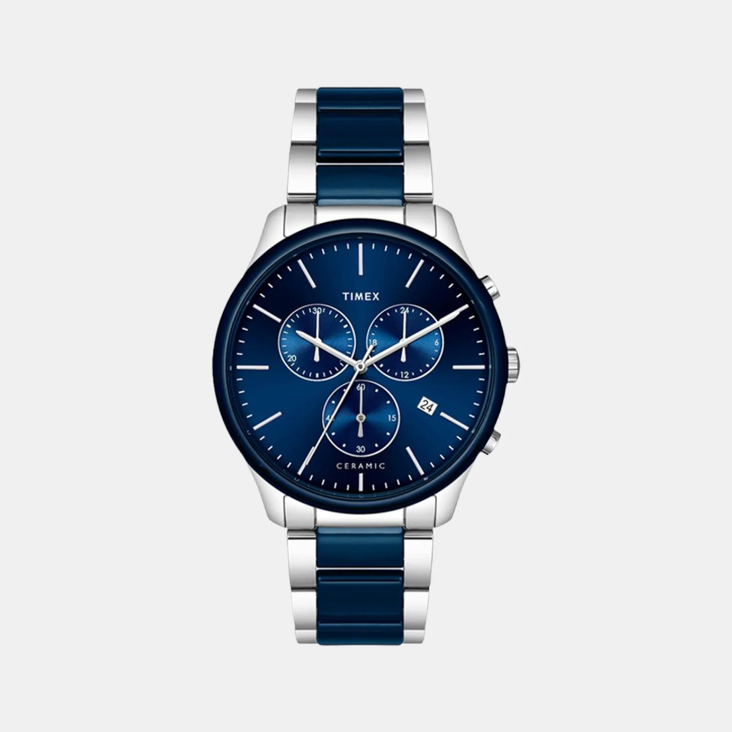 Men Quartz Blue Dial Chronograph Stainless Steel Watch TWEG21701