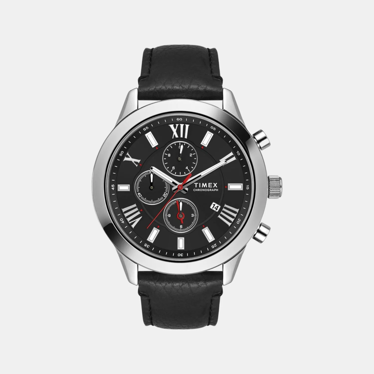Men Quartz Black Dial Analog Leather Watch TWEG18509-EX