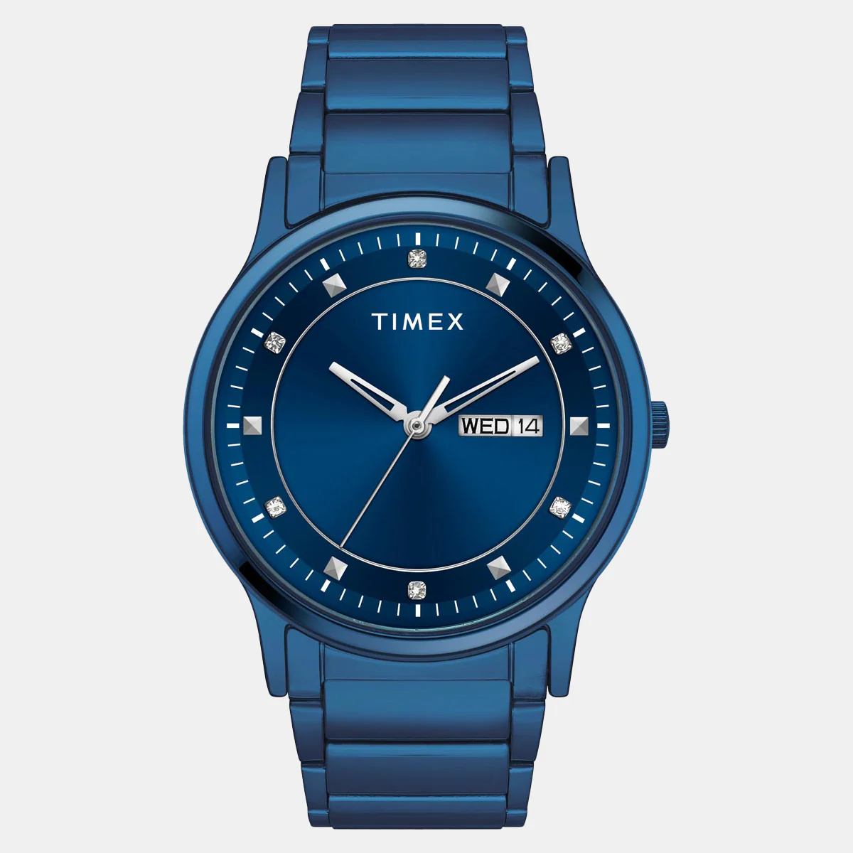 Men Quartz Blue Dial Analog Stainless Steel Watch TW000R458-EX - Image 2