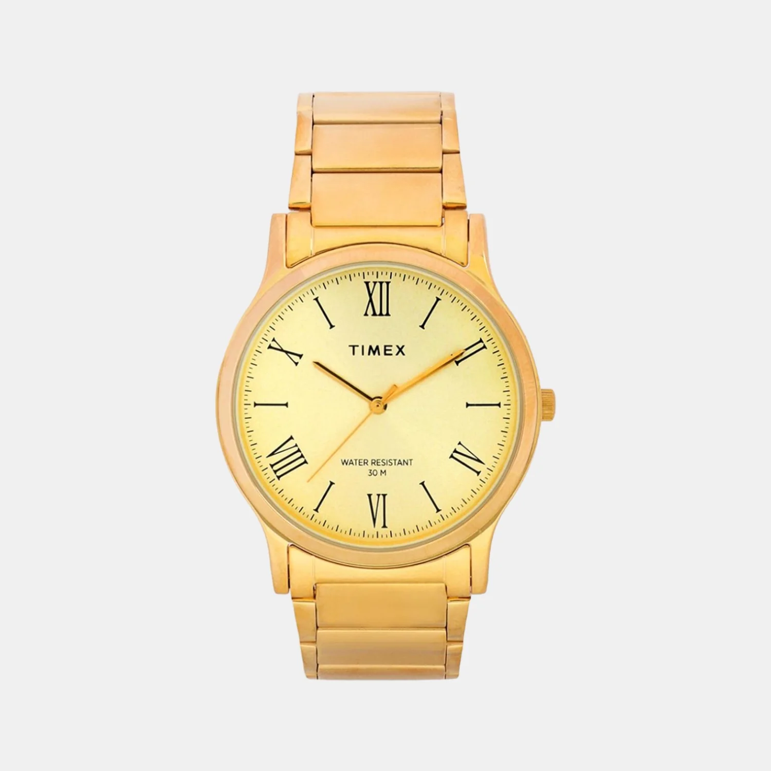 Men Quartz Gold Dial Analog Stainless Steel Watch TW000R431