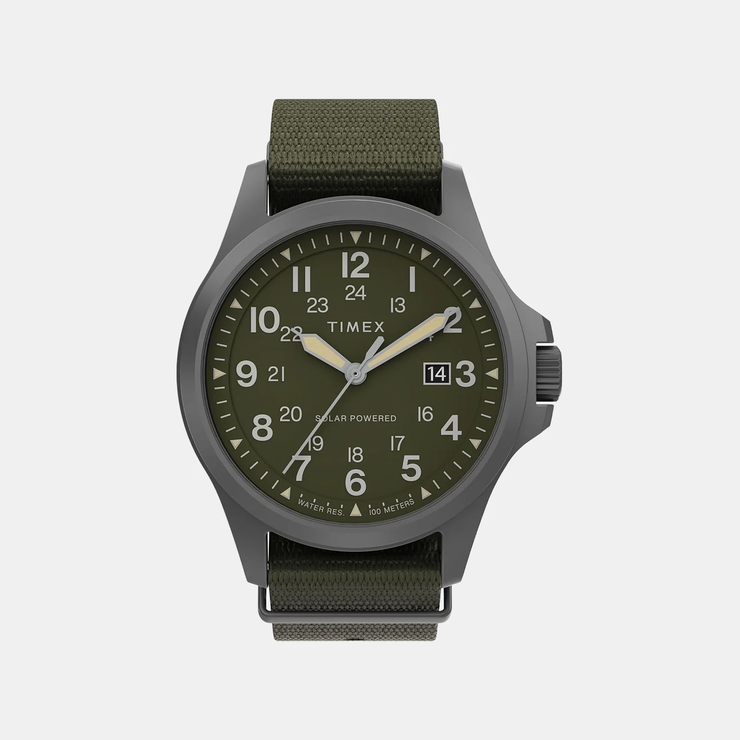 Men Quartz Green Dial Analog Silicone Watch TW2V03700X6