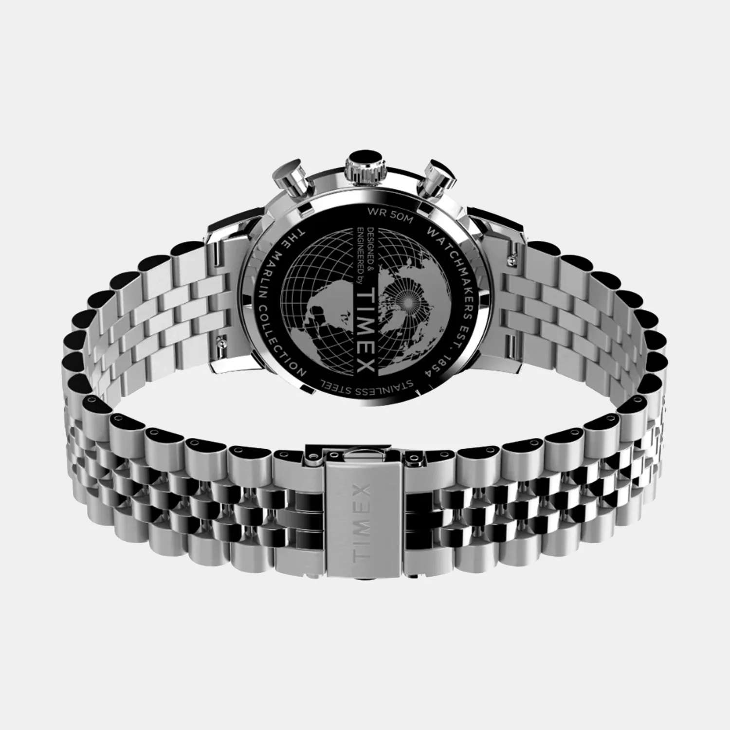 Men Quartz Silver Dial Chronograph Stainless Steel Watch TW2W10400UJ - Image 4