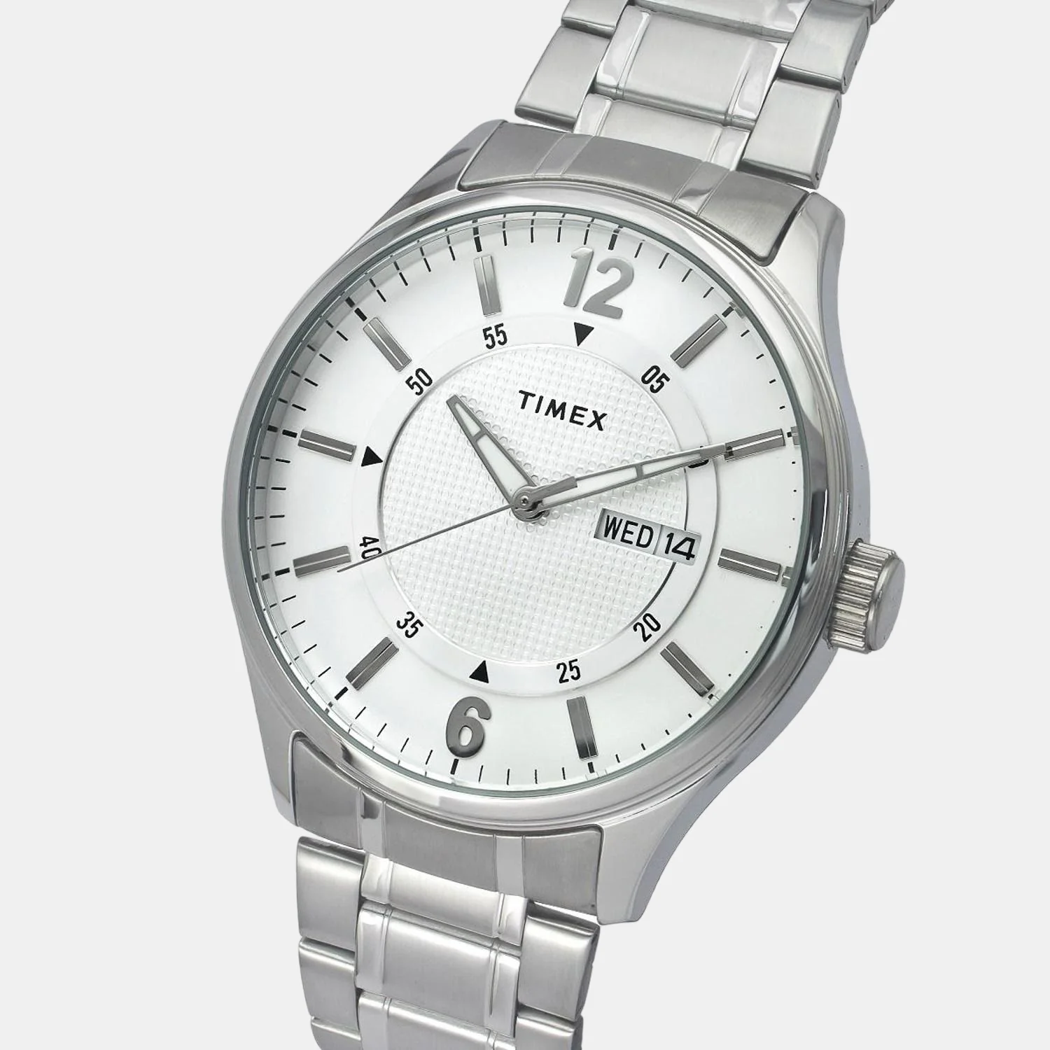 Men Quartz White Dial Analog Stainless Steel Watch TWEG19803 - Image 2
