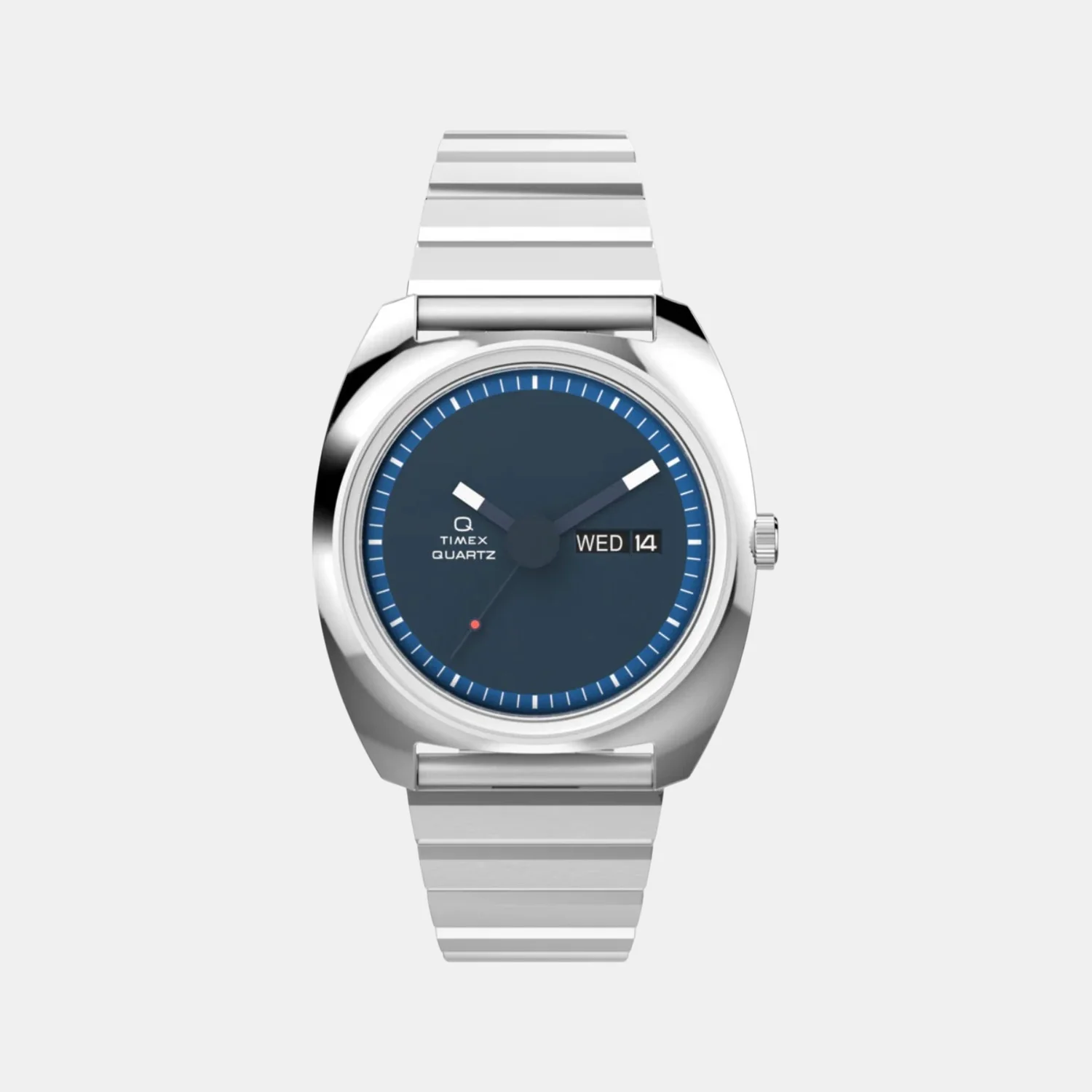 Q Timex Men Quartz Blue Dial Analog Stainless Steel Watch TW2W59800UJ