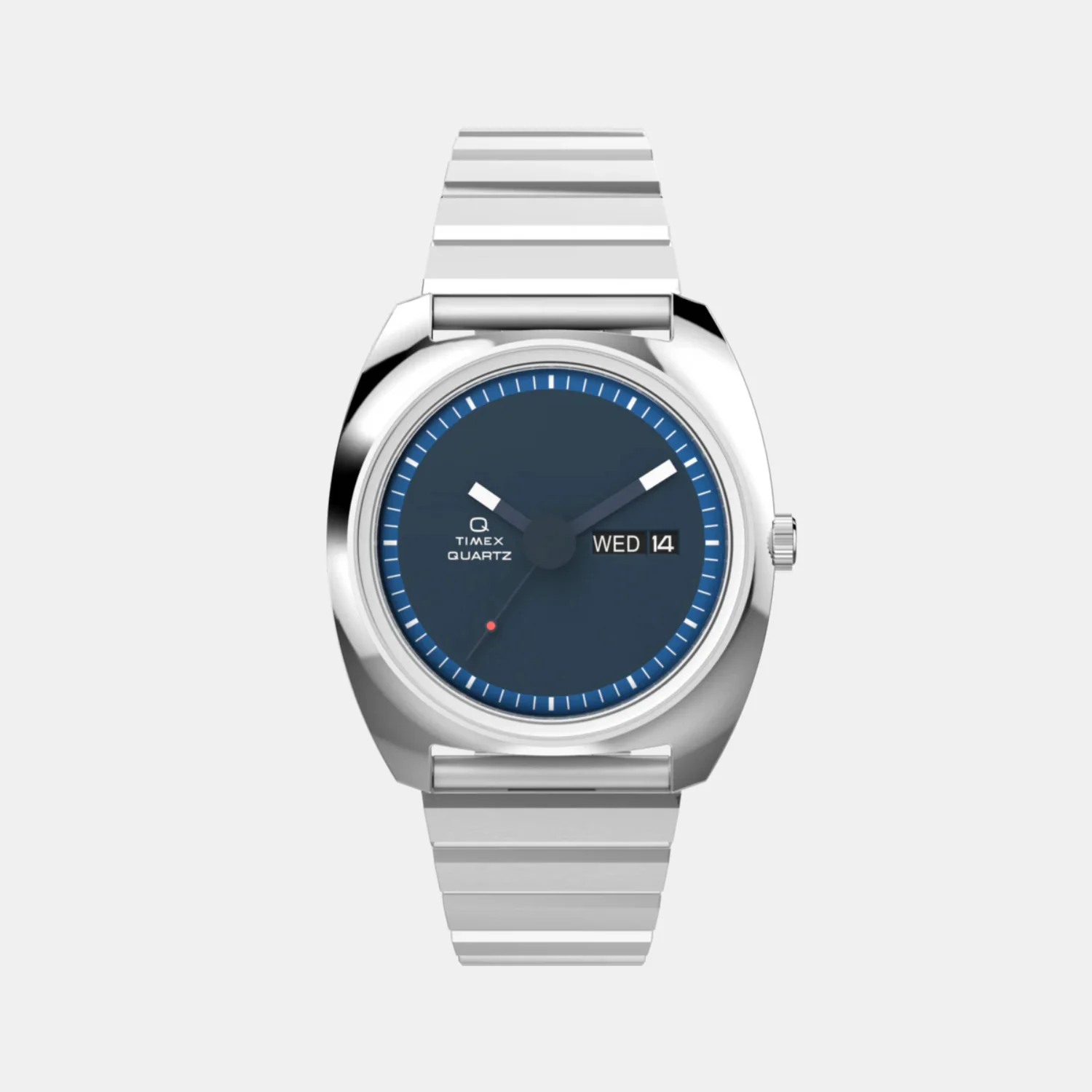 Q Timex Men Quartz Blue Dial Analog Stainless Steel Watch TW2W59800UJ - Image 2