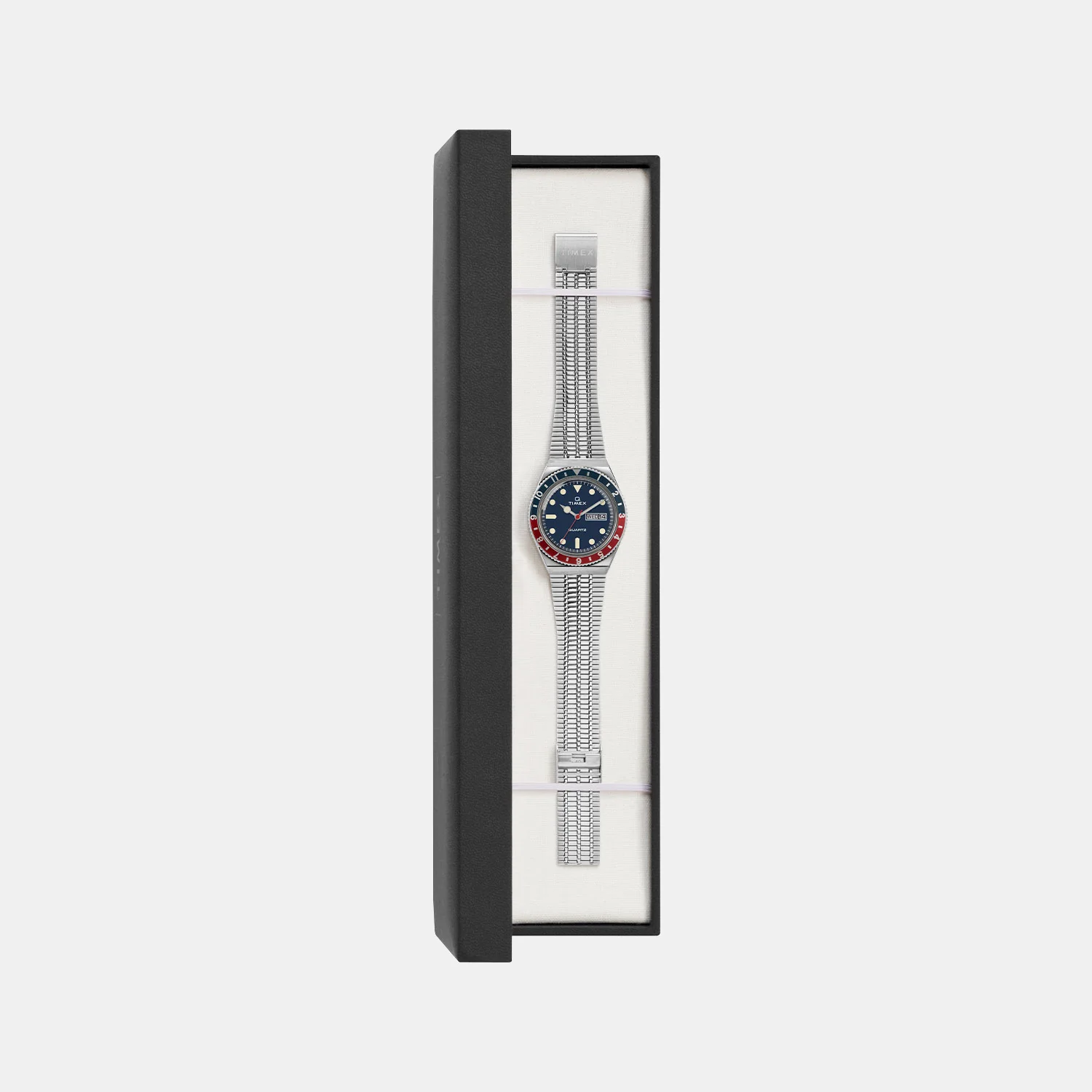 Q Timex Men Quartz Blue Dial Analog Stainless Steel Watch TW2T80700U9 - Image 6