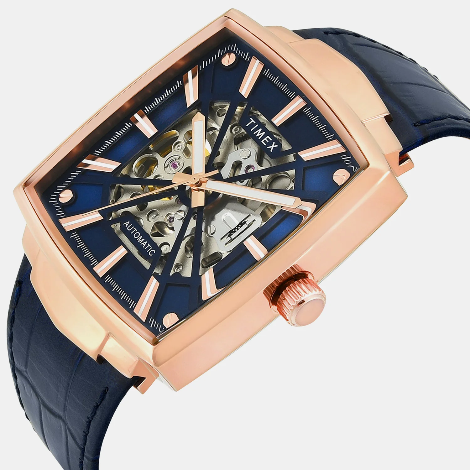 Signio Men Automatic Blue Dial Analog Leather Watch TWEG32001 - Image 2
