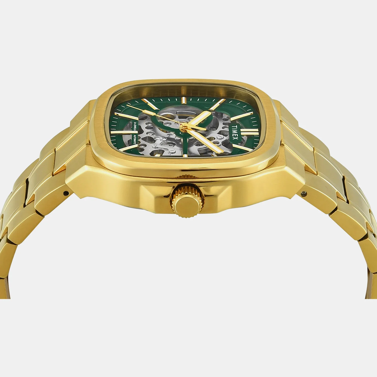 Signio Men Automatic Green Dial Analog Stainless Steel Watch TWEG31901 - Image 3