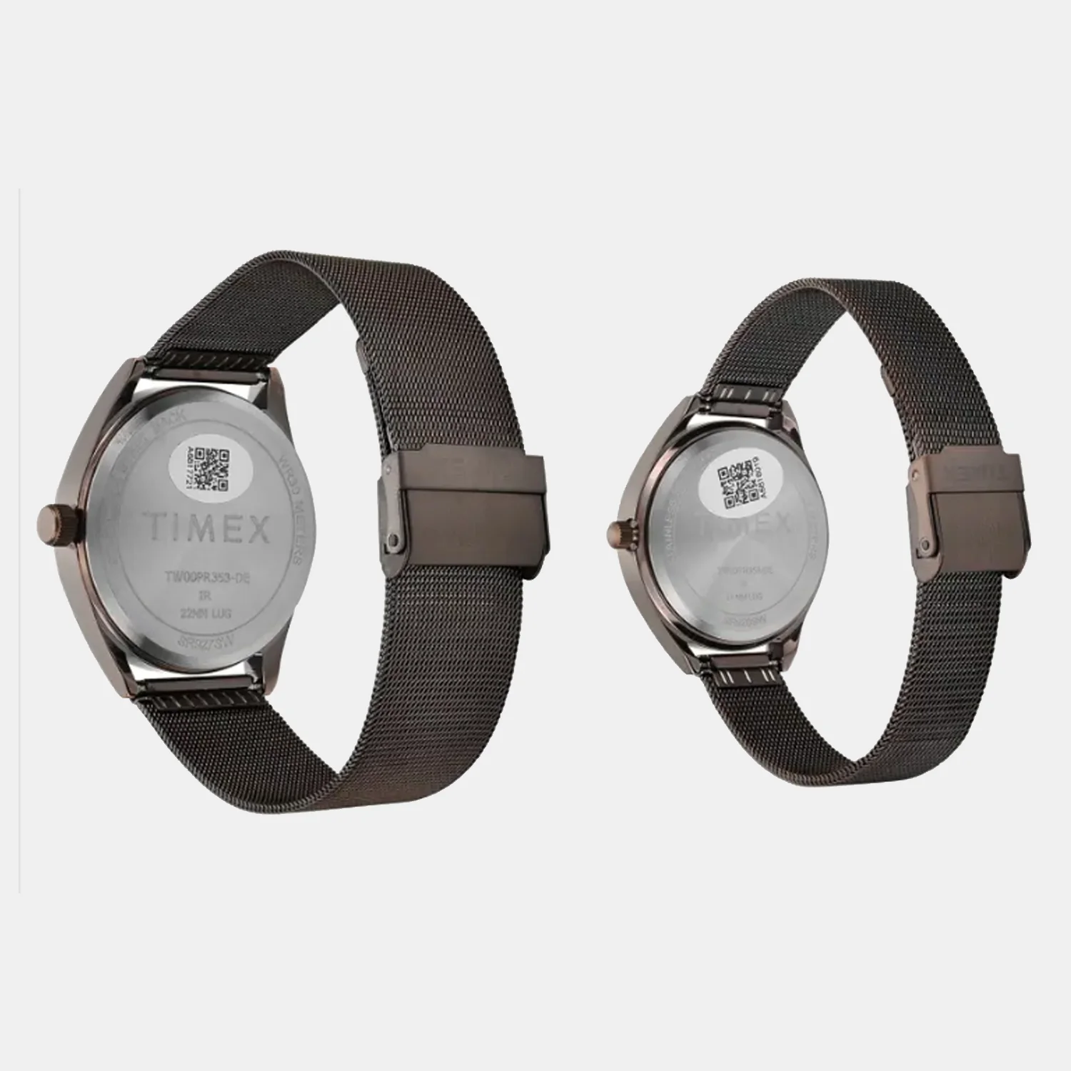 Trendline Couple Quartz Brown Dial Analog Mesh Watch TW00PR353 - Image 3