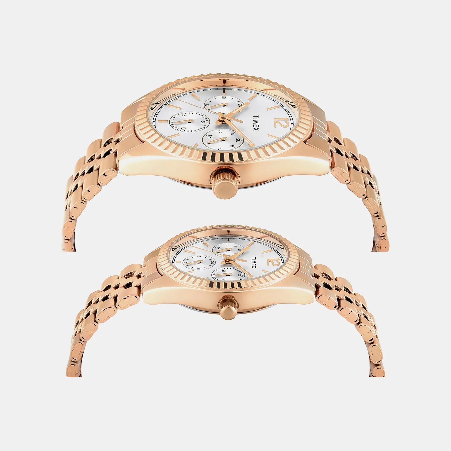 Trendline Couple Quartz Silver Dial Multi-Function Stainless Steel Watch TW00PR346 - Image 3
