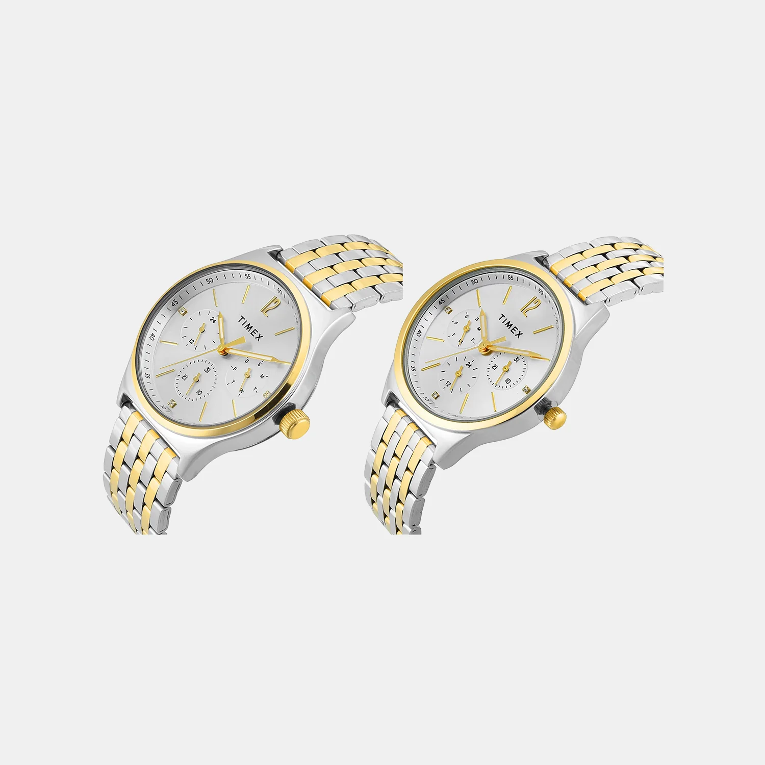 Trendline Couple Quartz Silver Dial Multi-Function Stainless Steel Watch TW00PR350 - Image 2
