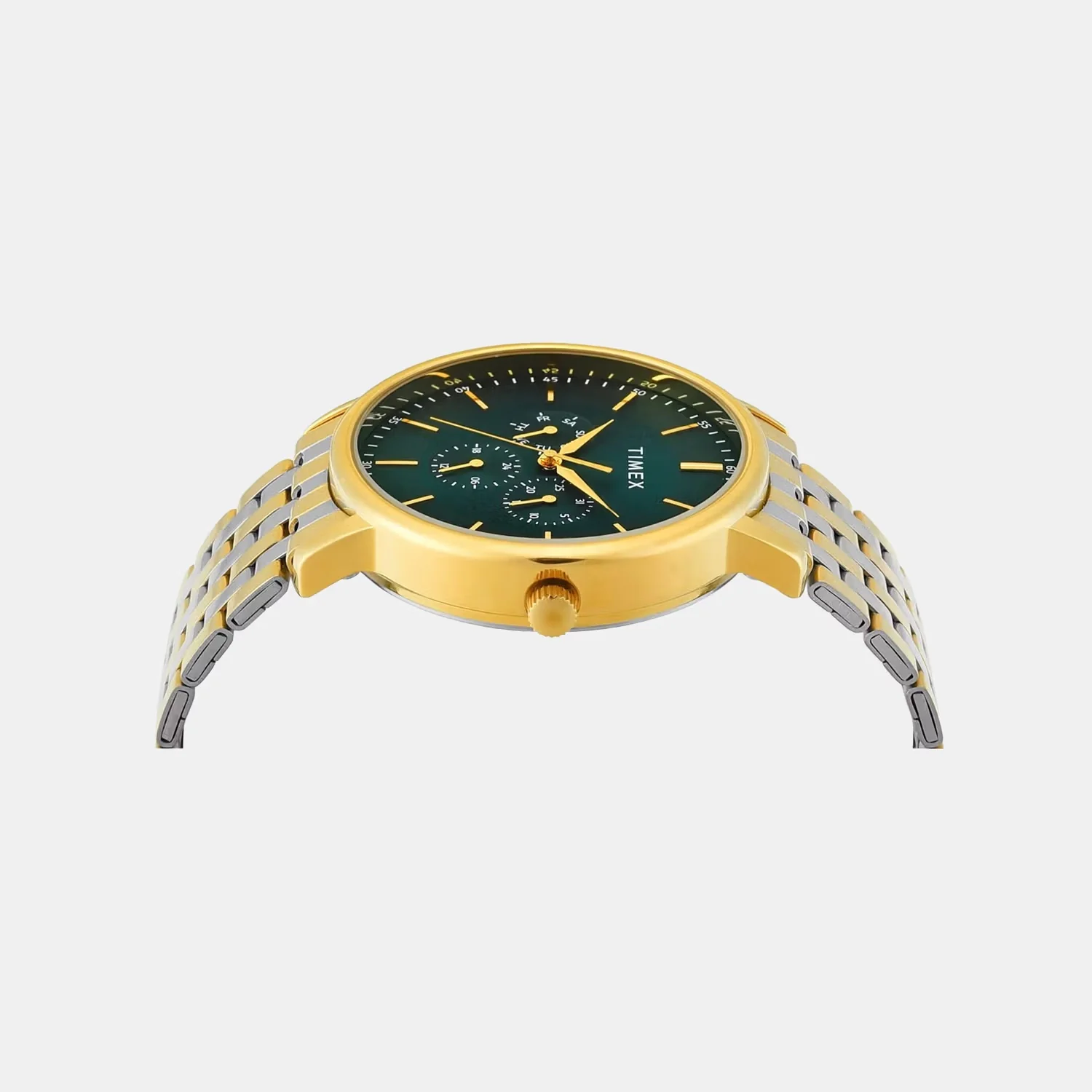 Trendline Men Quartz Green Dial Multi-Function Stainless Steel Watch TWTG12806 - Image 3