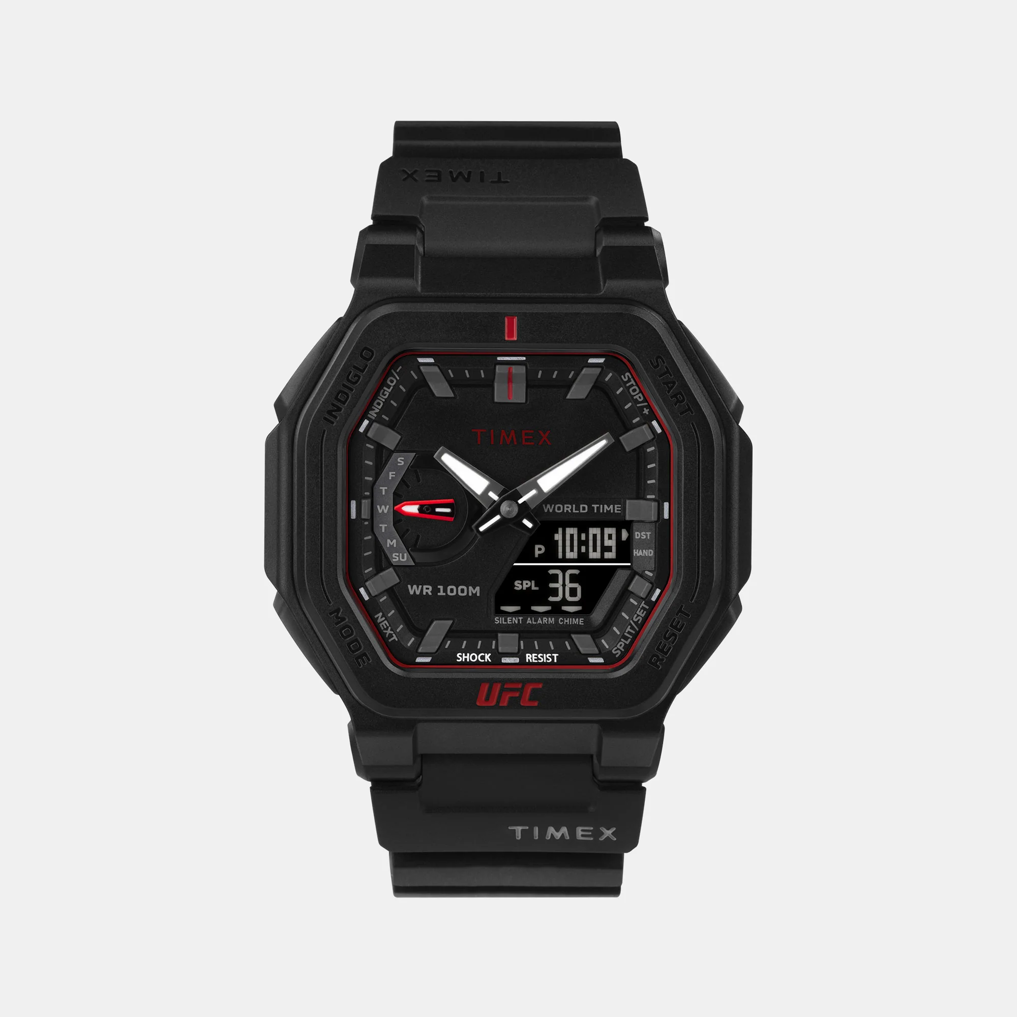 UFC Men Quartz Black Dial Analog Resin Watch TW2V55200X6